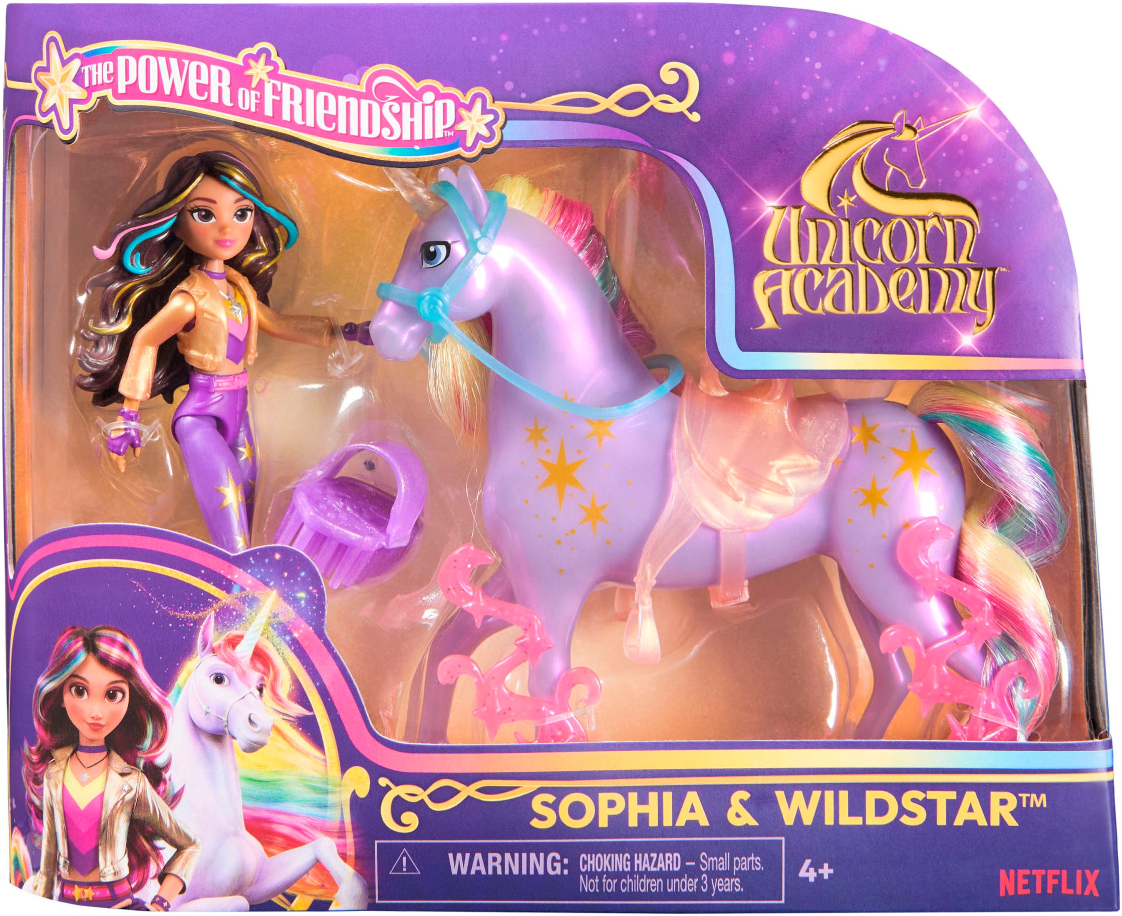 Spin Master Poupée à habiller »Unicorn Academy - Sophia & Einhorn Wildstar« mit echter Mähne