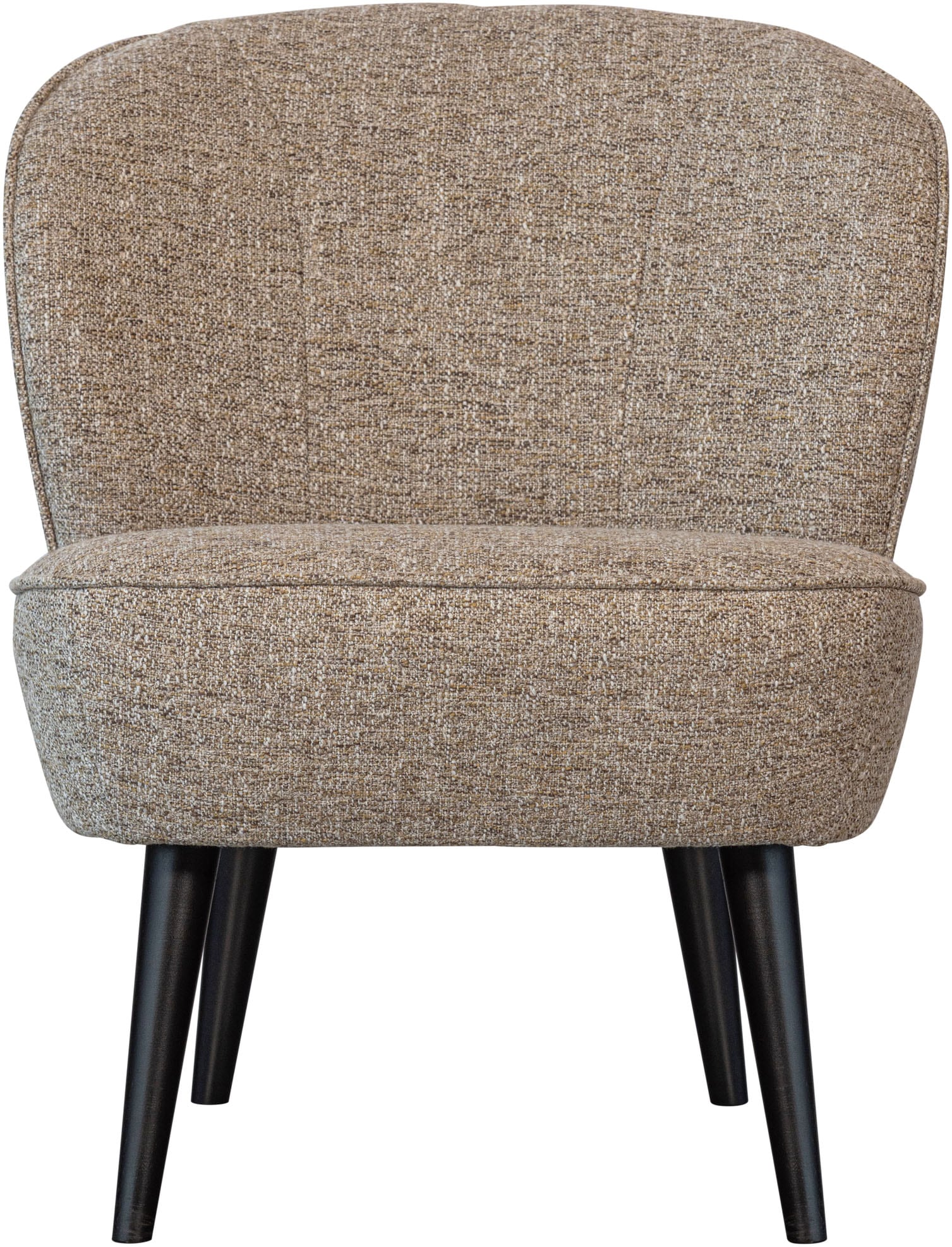 WOOOD Sessel »Sara Bezug mit Birkenholzbeinen, mittlere Sitzhöhe, H71 x B59 x T70 cm« Melange bezug ,Tragkraft 90 kg, Hohe Verschleissfestigkeit