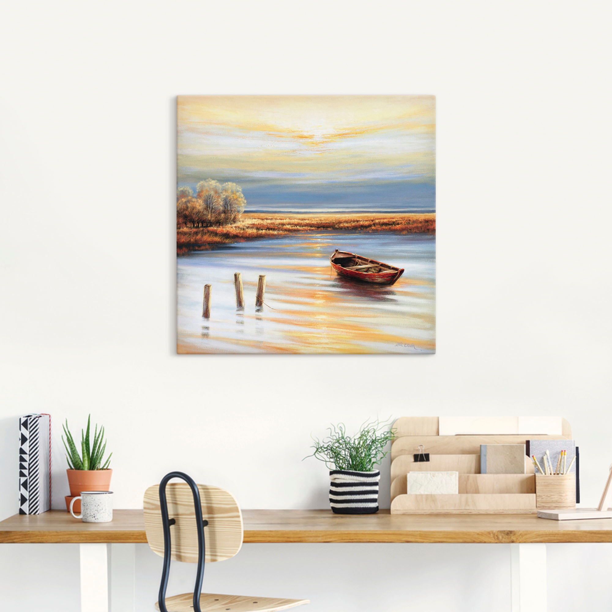 Artland Leinwandbild »Küstenlinie« Küste 1 Stk. tlg. auf Holzrahmen gespannt