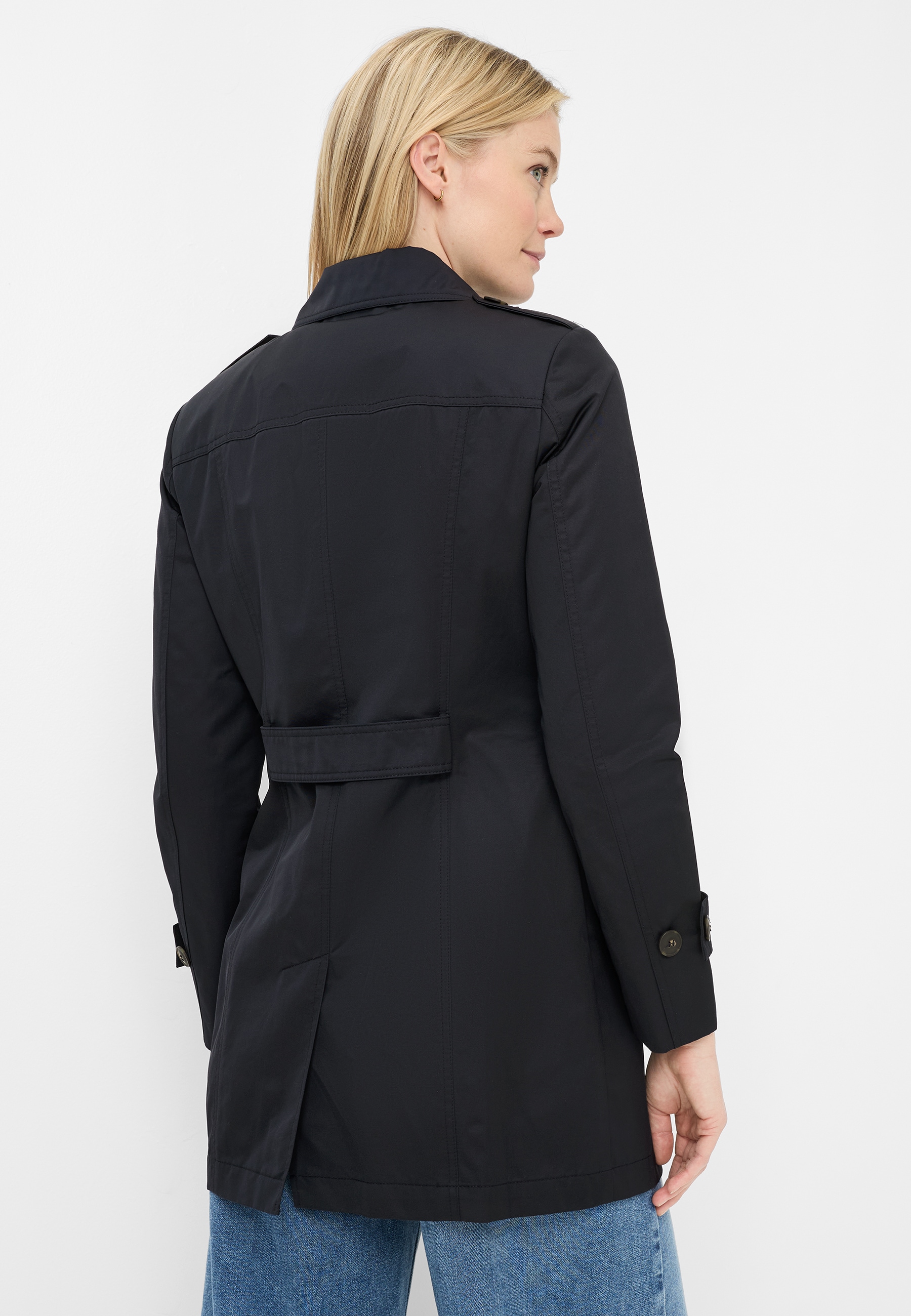 Fuchs Schmitt Kurzmantel Lightweight Cotton, Regular Fit, Schulterklappen