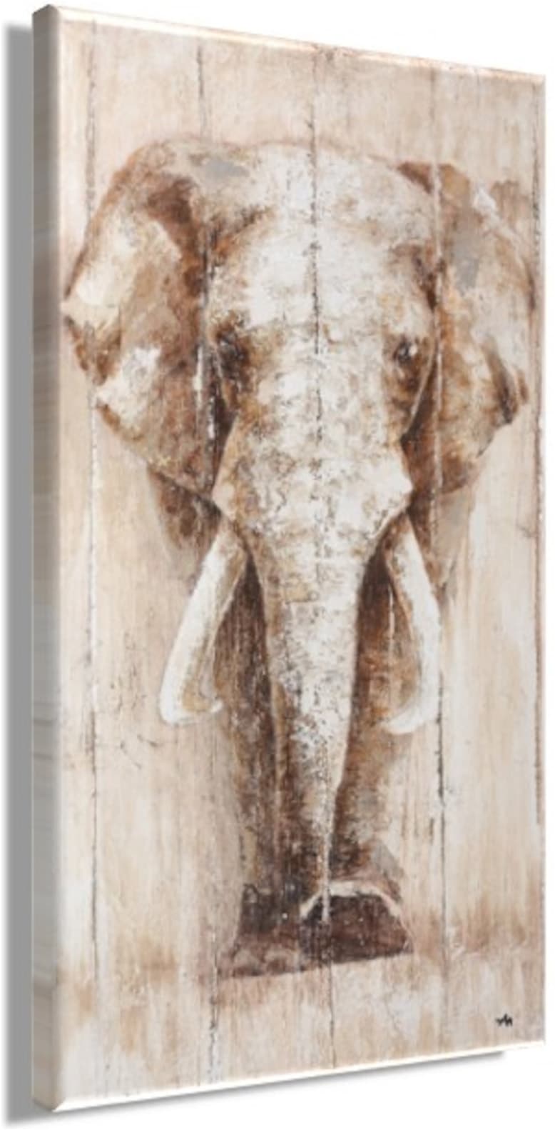 Bönninghoff Peinture à l'huile »handarbeit ELEFANT 40x80 cm – Wandbild Kunst Deko modern« Afrique | Animaux | Art | Images d'éléphants | Éléphant | Éléphants 1 cuis tlg. fabriqué à la main, chaque image est unique