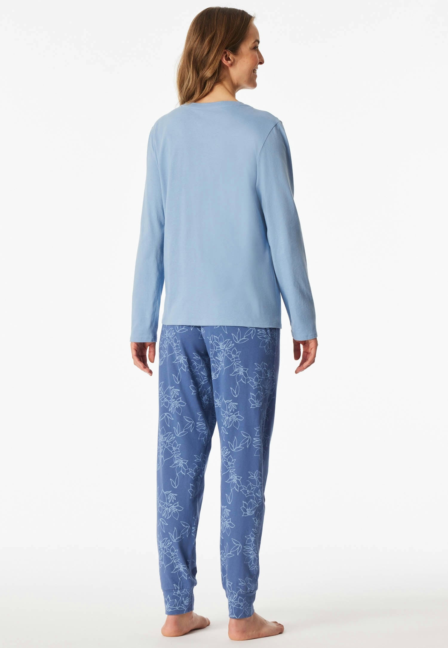 uncover by SCHIESSER Pyjama »Uncover Nightwear« 2 pièces Baumwolle, Single Jersey-Qulität, langärmelig, bequem, atmungsaktiv