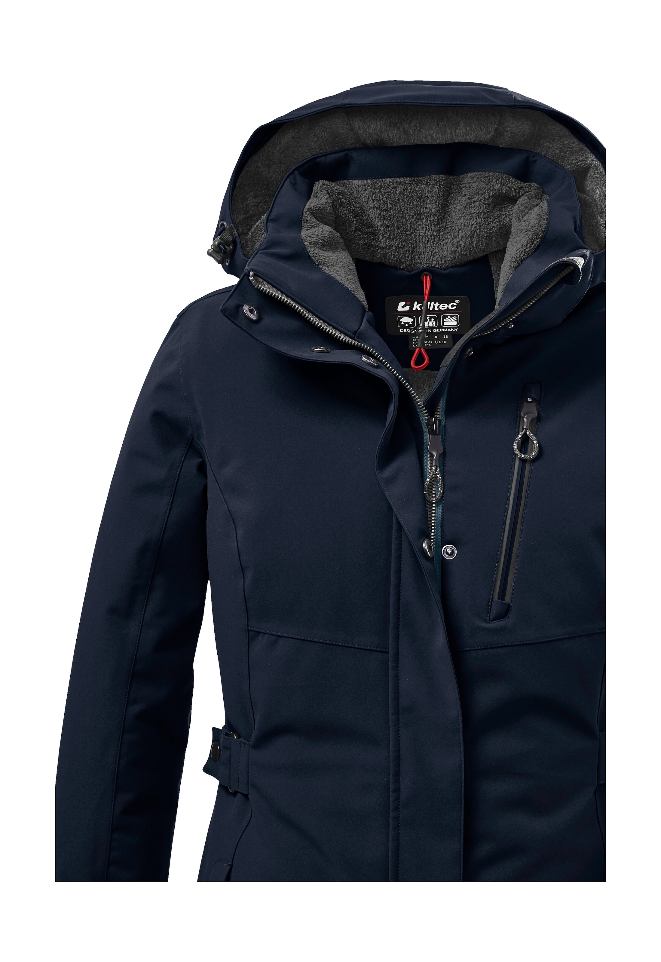 Killtec Parka »KOW 165 WMN PRK« Wasser- und winddichter Parka mit Teddyfleece und abnehmbarer Kapuze