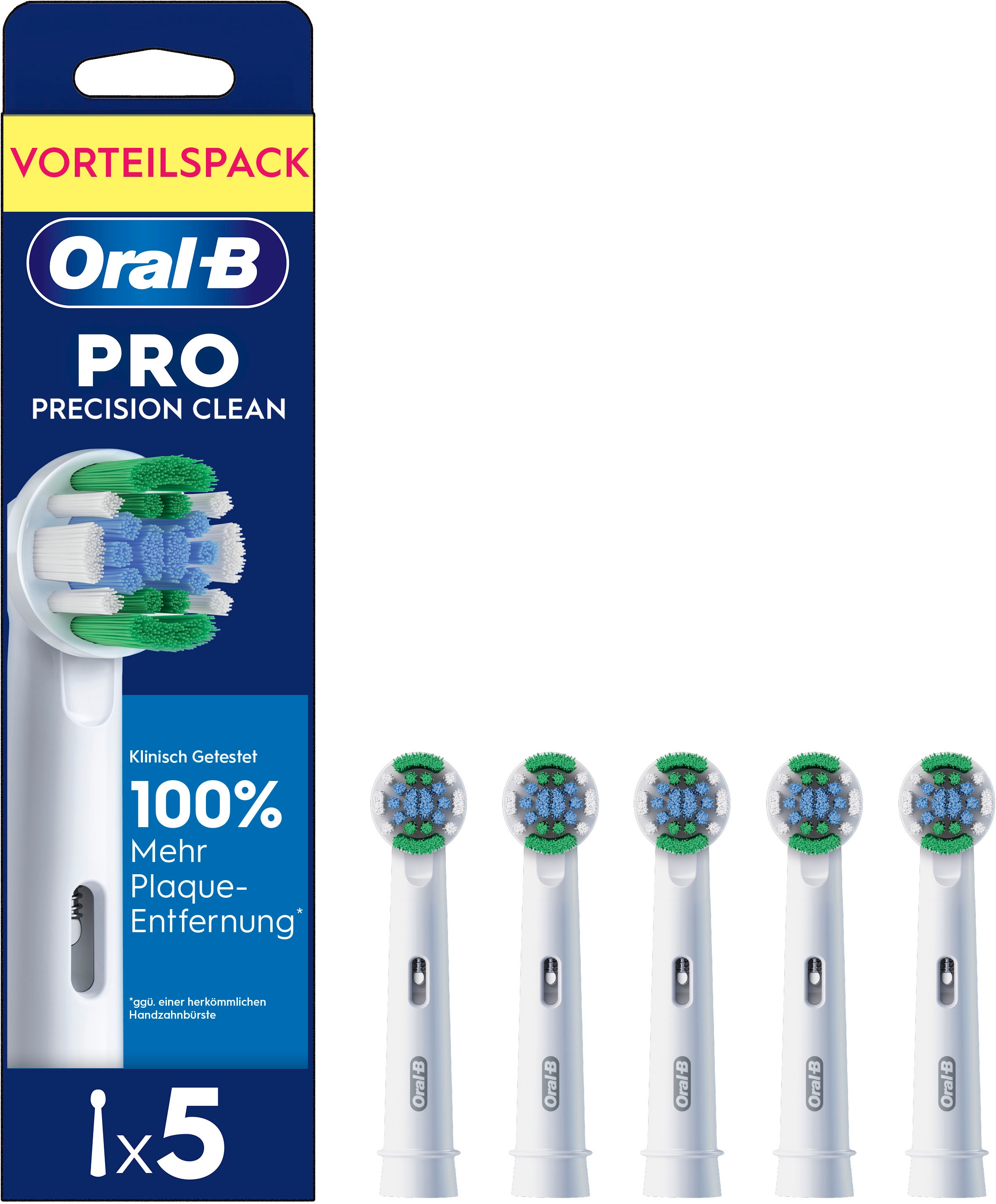 Oral-B Aufsteckbürsten »Pro Precision Clean« Zahnreinigung mit innovativen X-förmigen Borsten