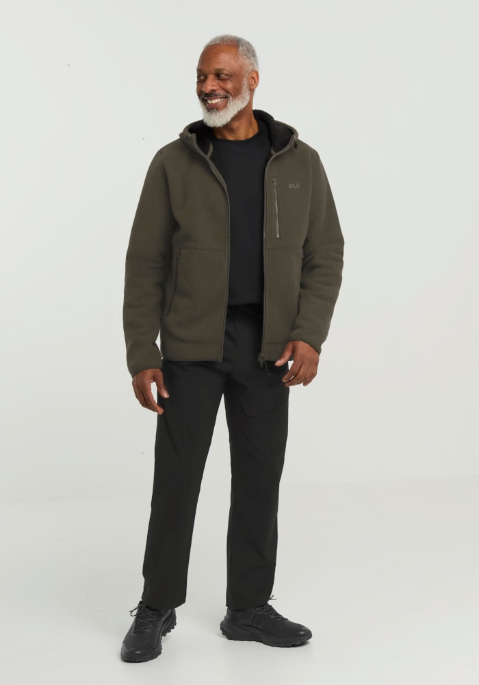 Jack Wolfskin Veste polaire »LAKE RIDGE HOODED JKT M« avec capuche avec capuche, chaud, coupe confortable