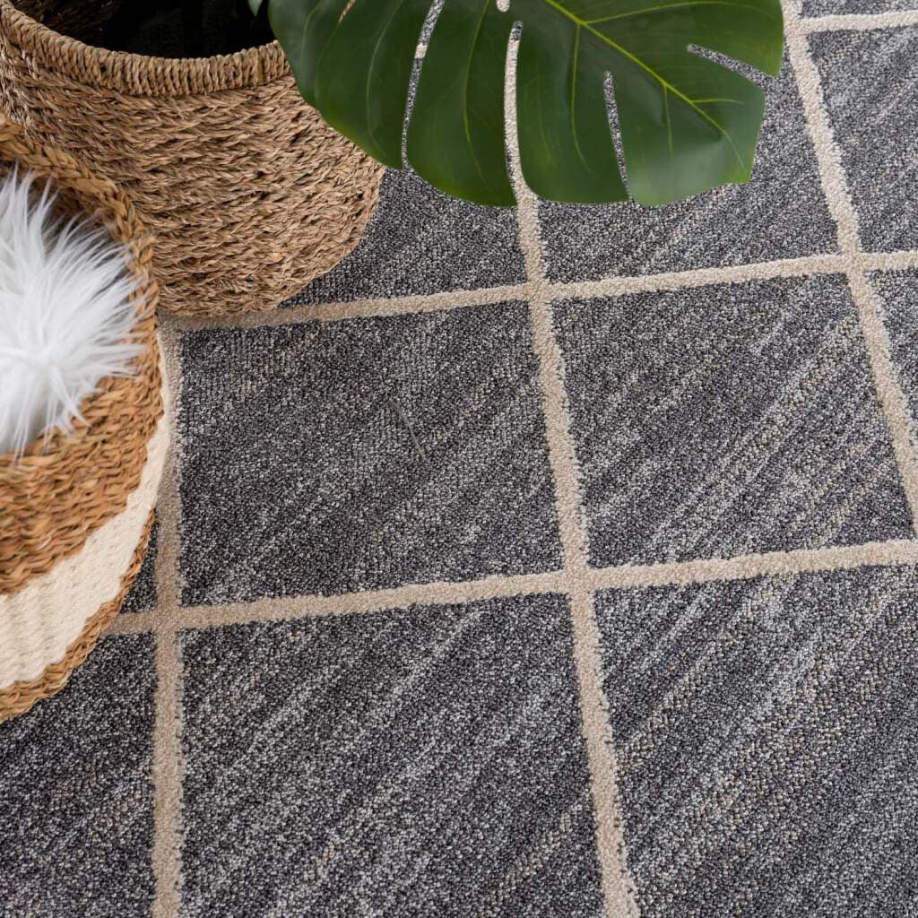 Carpet City Teppich »Art 2645« rechteckig 7 mm Höhe Läufer, Kurzflor, mit Kettfäden, Rauten-Optik