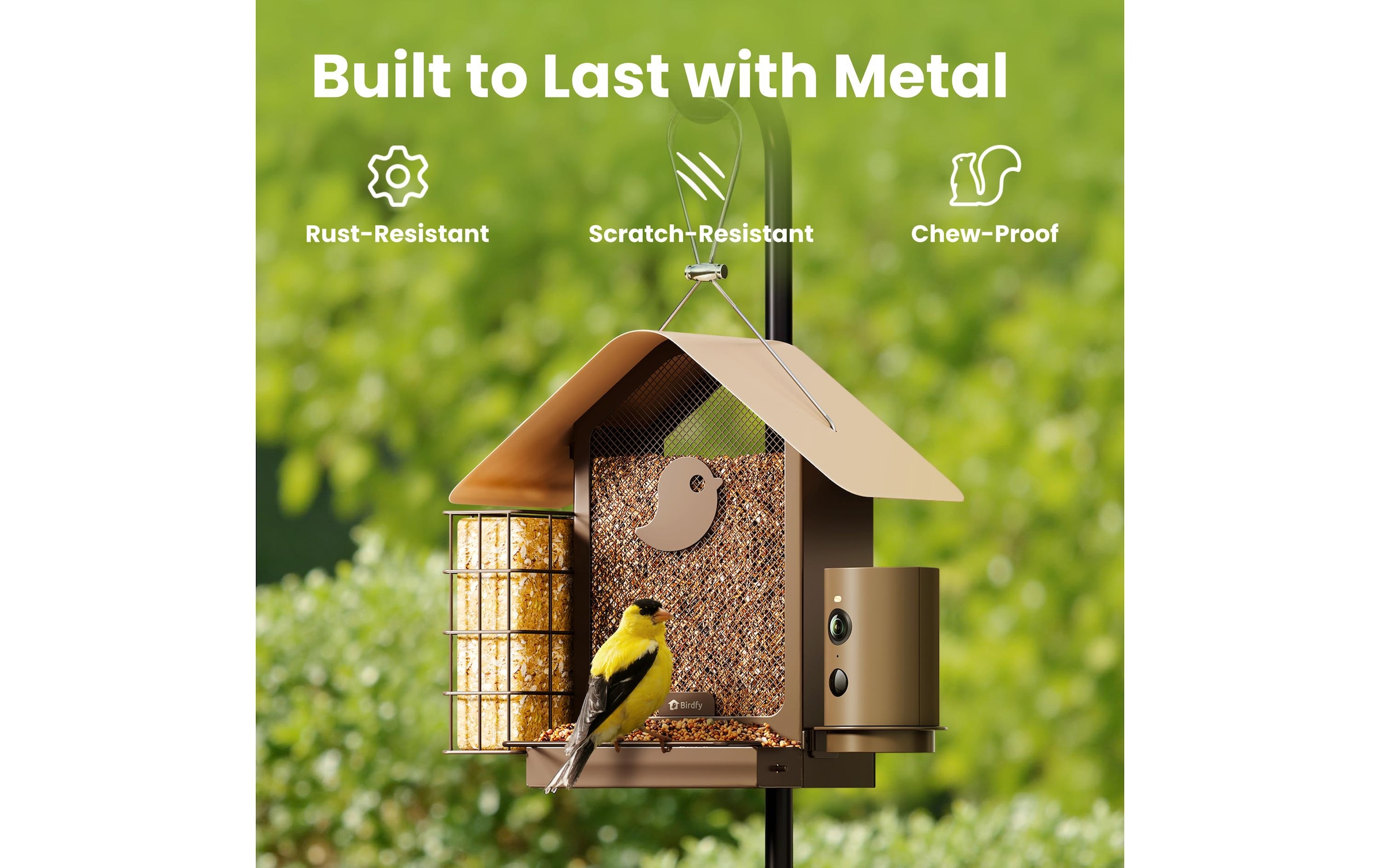 Birdfy Distributeur de nourriture »Metall V 1080PHD mit Kamera«