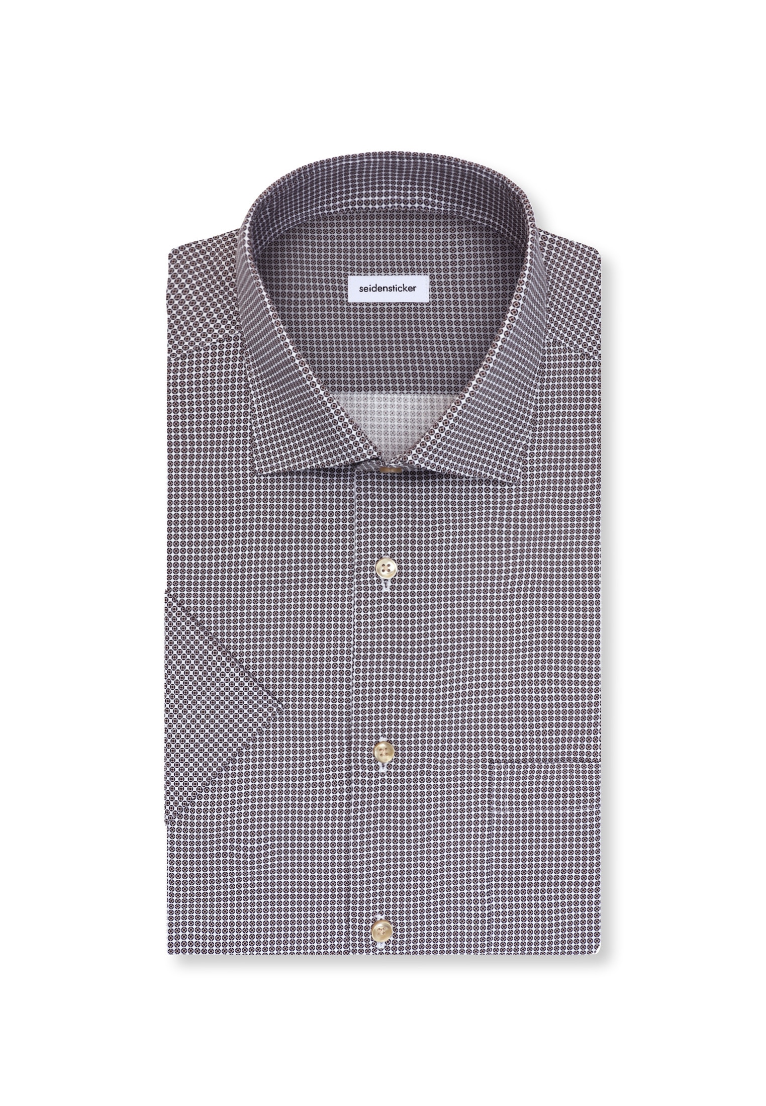 seidensticker Chemise d'affaires »Schwarze Rose« Regular 1/2 Kentkragen Druck