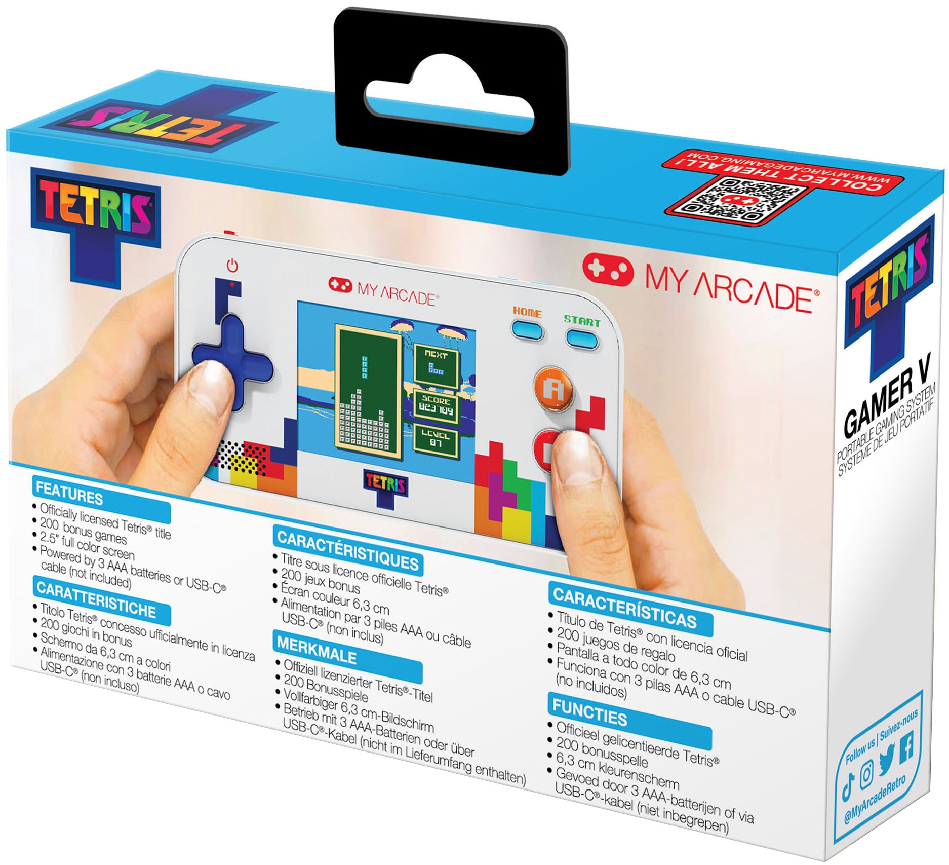 MYARCADE Console rétro »Gamer V Tetris«