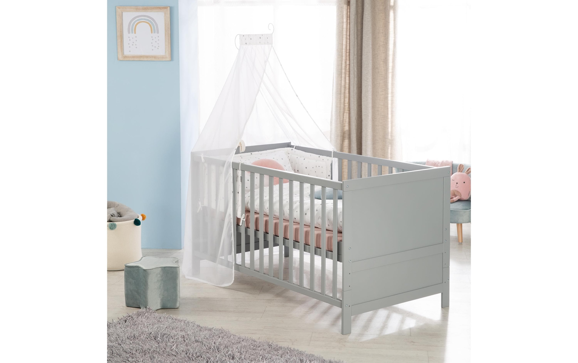 roba® Lit d'enfant »Kombi-Kinderbett 70 x 140 cm Holz umbaubar«