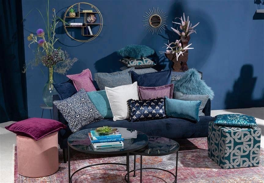 H.O.C.K. Dekokissen »Bizantina« mit spürbar weicher Oberfläche, Kissenhülle mit Füllung, 1 Stück