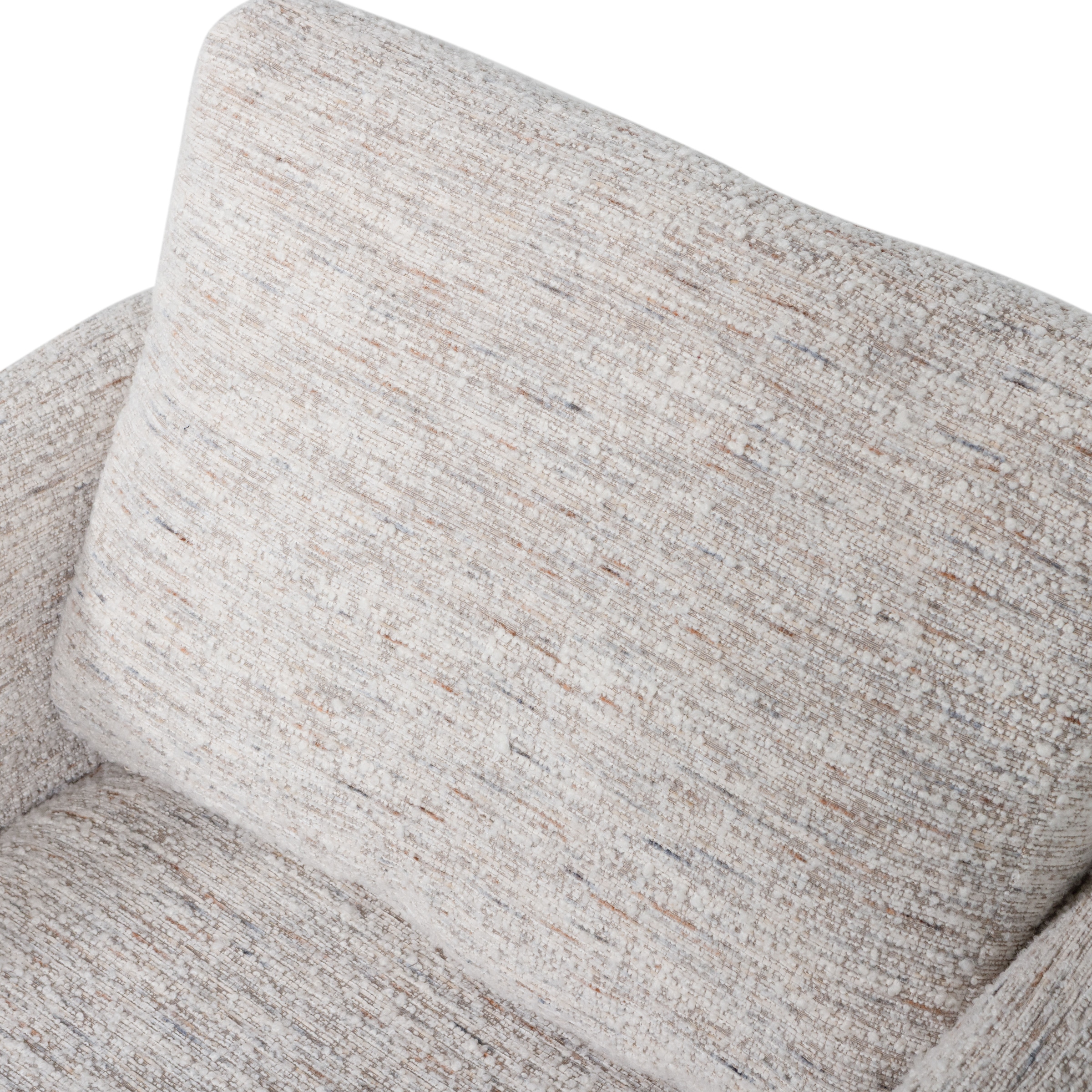 WOOOD Fauteuil pivotant »Oska mit Sizz-Melange-Bezug und Drehmechanismus B 78 x T 79 x H 64 cm« Haute résistance à l'usure, capacité de charge 130 kg, accoudoirs intégrés