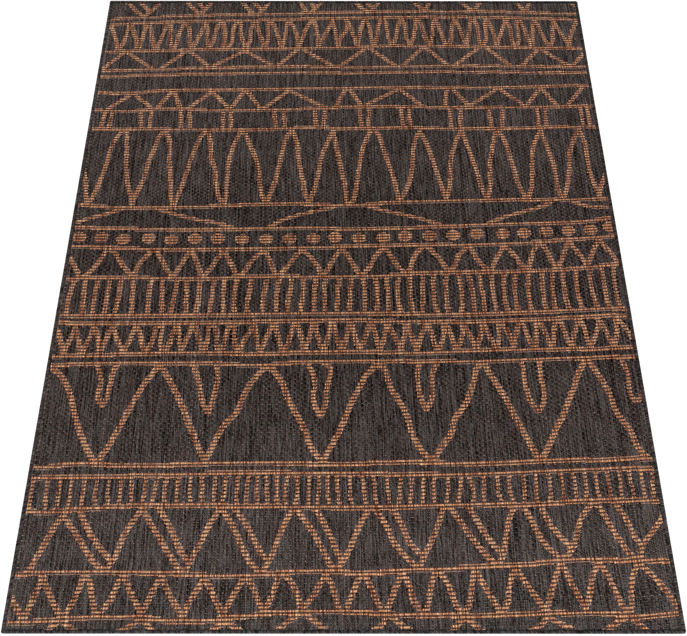 Paco Home Teppich »Illusion 321« rechteckig 5 mm Höhe Flachgewebe, modernes Design, In- und Outdoor geeignet, UV-beständig