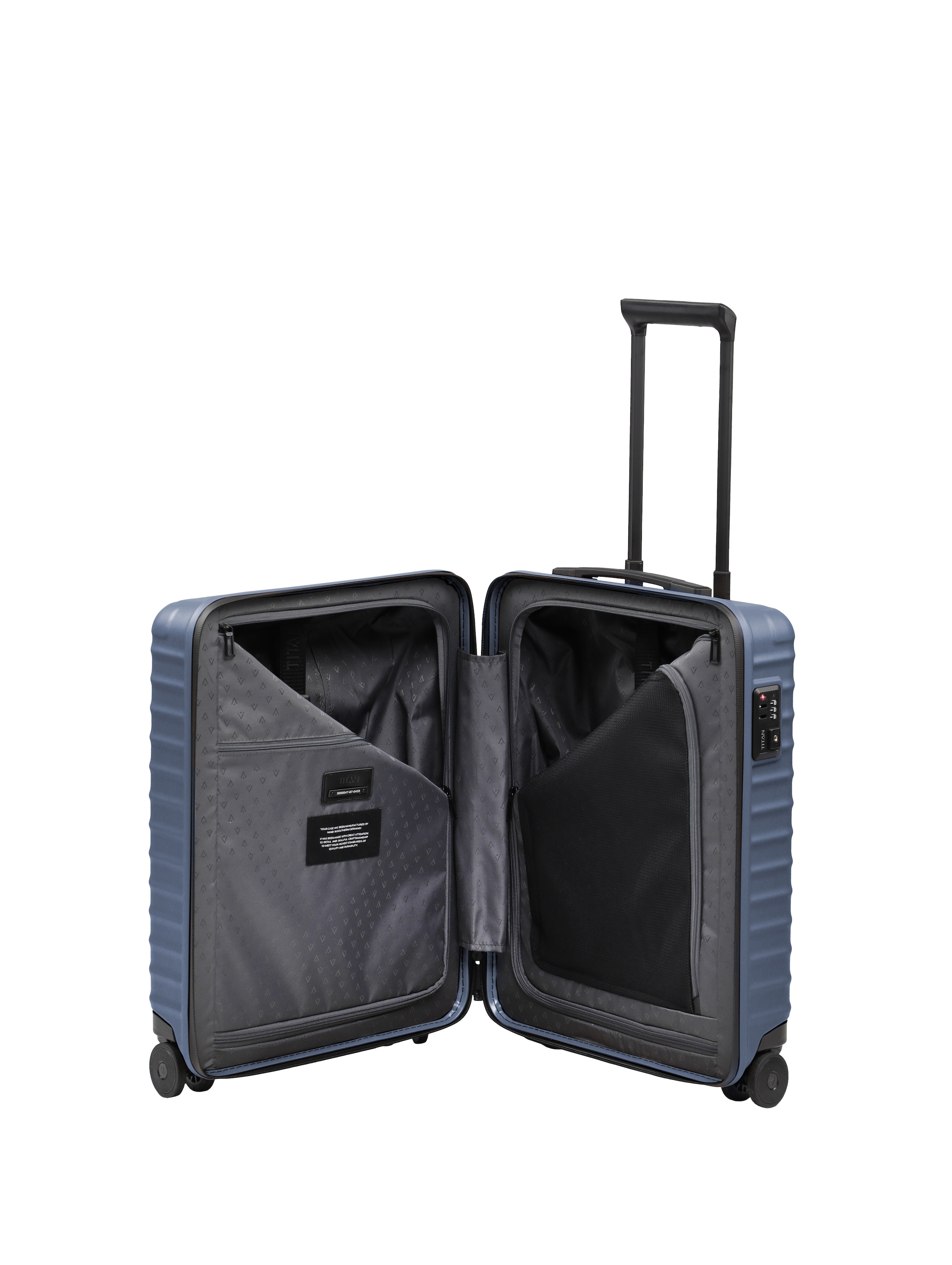 TITAN - Made in Germany Trolley »UPGRADE Koffer Hartschale« 44 litre 4 Rollen avec surface résistante aux rayures et compartimentage intérieur astucieux