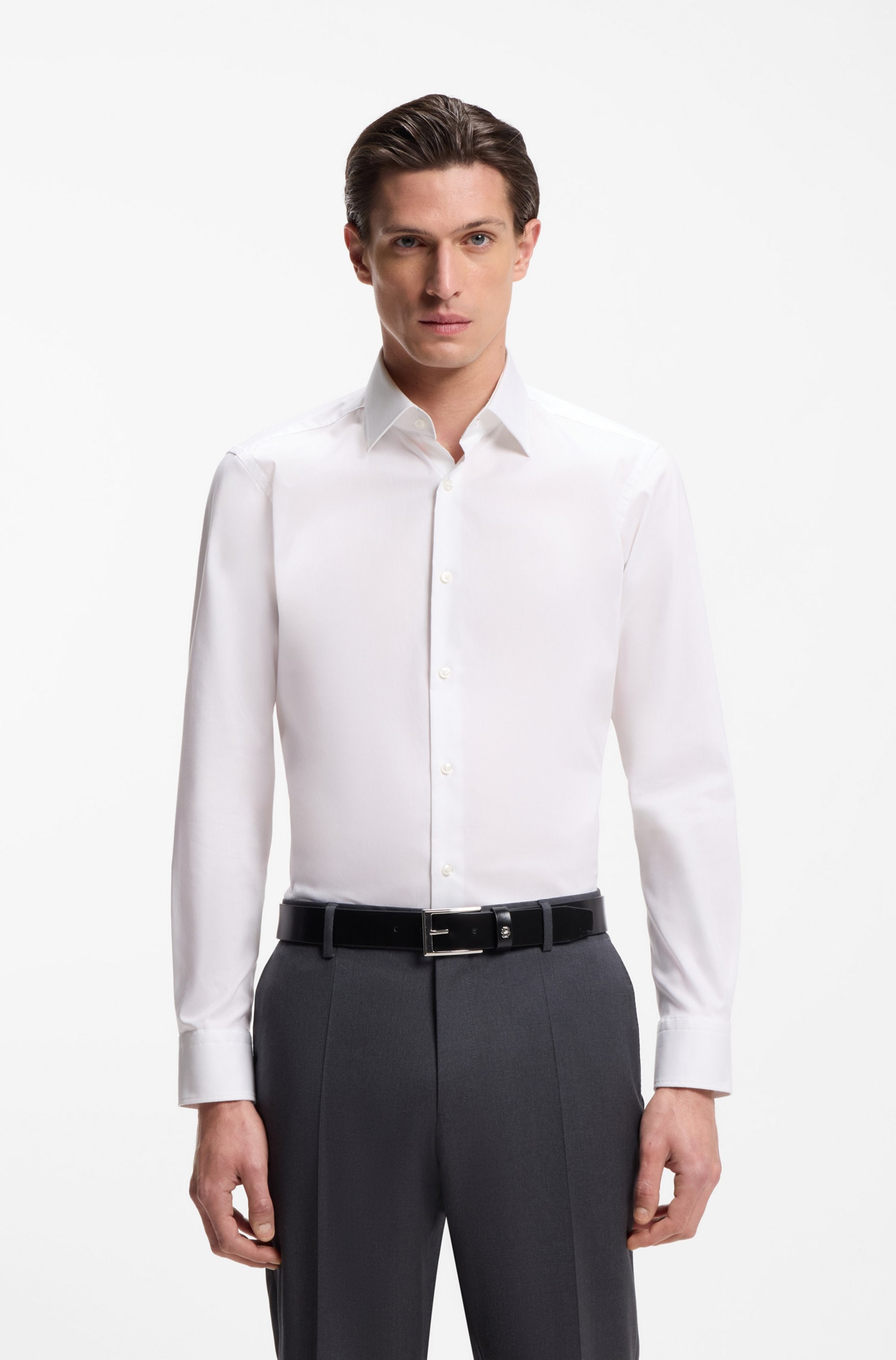 BOSS Chemise d'affaires Kent-Kragen, Regular Fit, bügelleichte Baumwollqualität