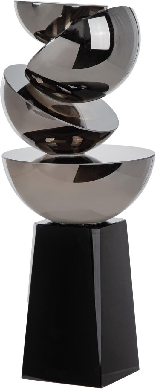 GILDE Chandelier »Glass Art, Kerzenleuchter, "Hakura", Glas, schwarz« Bougeoir Hakura décoration de table moderne
