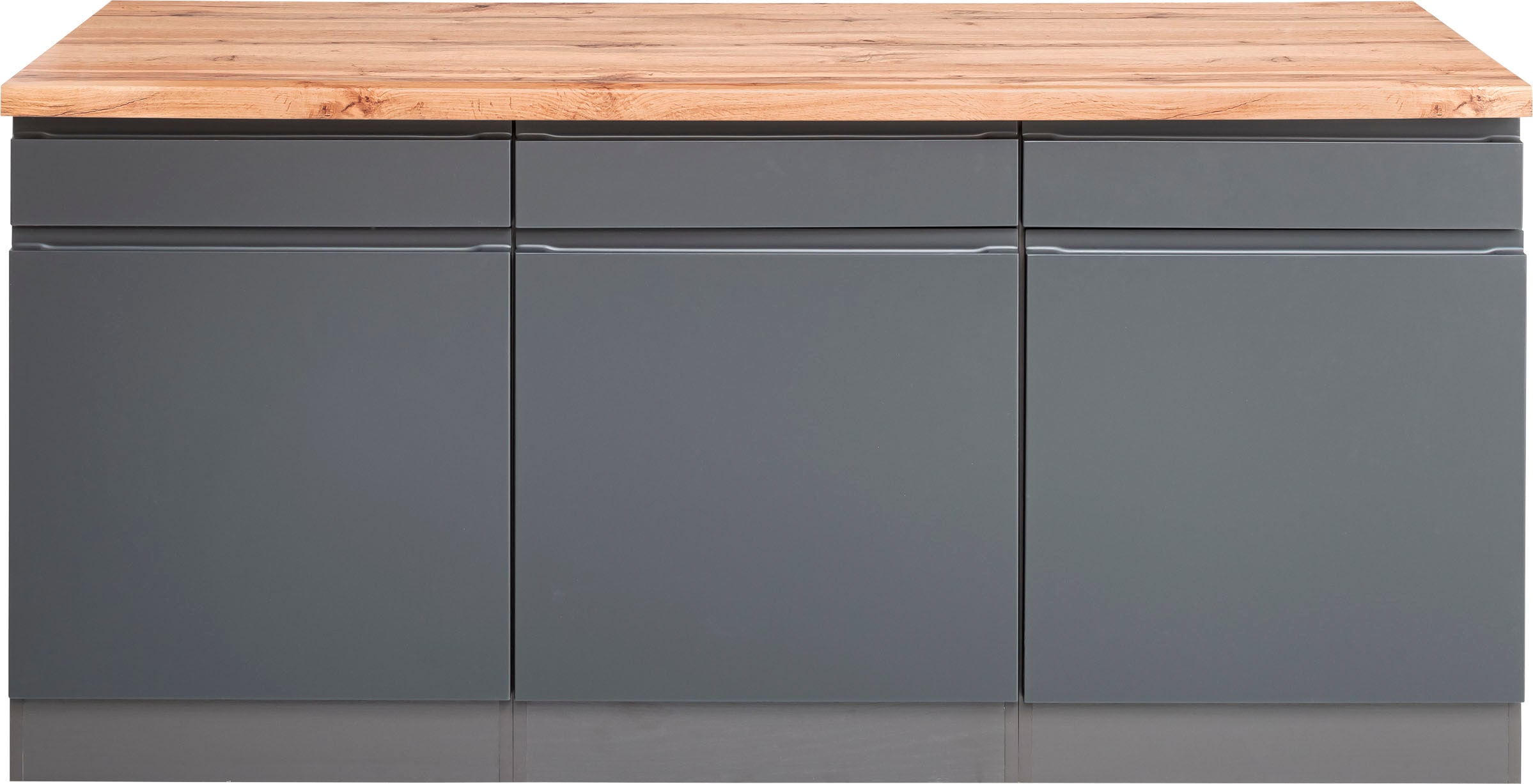 KOCHSTATION Armoire basse »KS-Bruneck« »Bruneck« largeur 180 cm, beaucoup d'espace de rangement, façades MDF de haute qualité