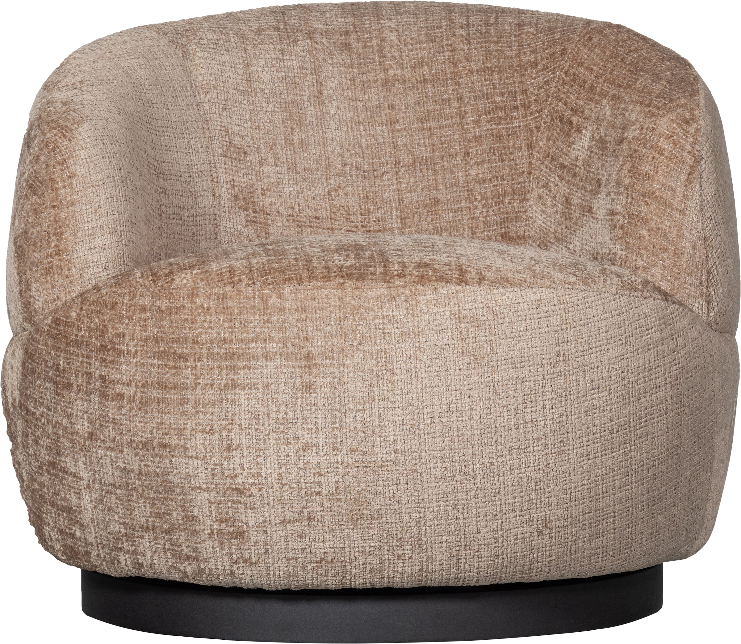 WOOOD Fauteuil pivotant »Woolly Bezug mit Drehmechanismus H 71 x B 84 x T 88 cm« Revêtement chenille, capacité 125 kg, résistance maximale à l’usure