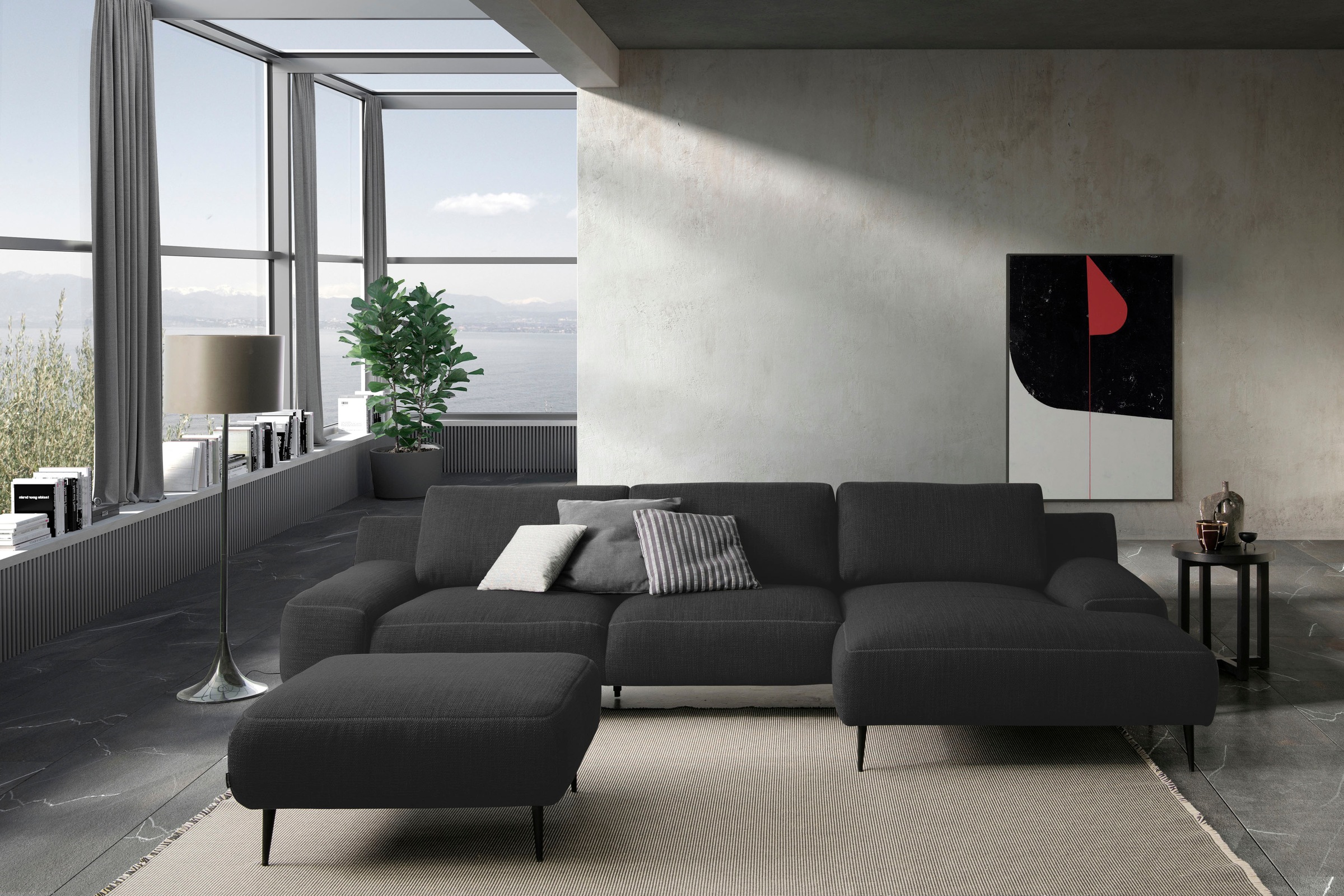 designwerk Ecksofa »Forma L-Form, zeitloses Designsofa mit aktuellem Fuss« in hochwertiger Verarbeitung & tollem Sitzkomfort