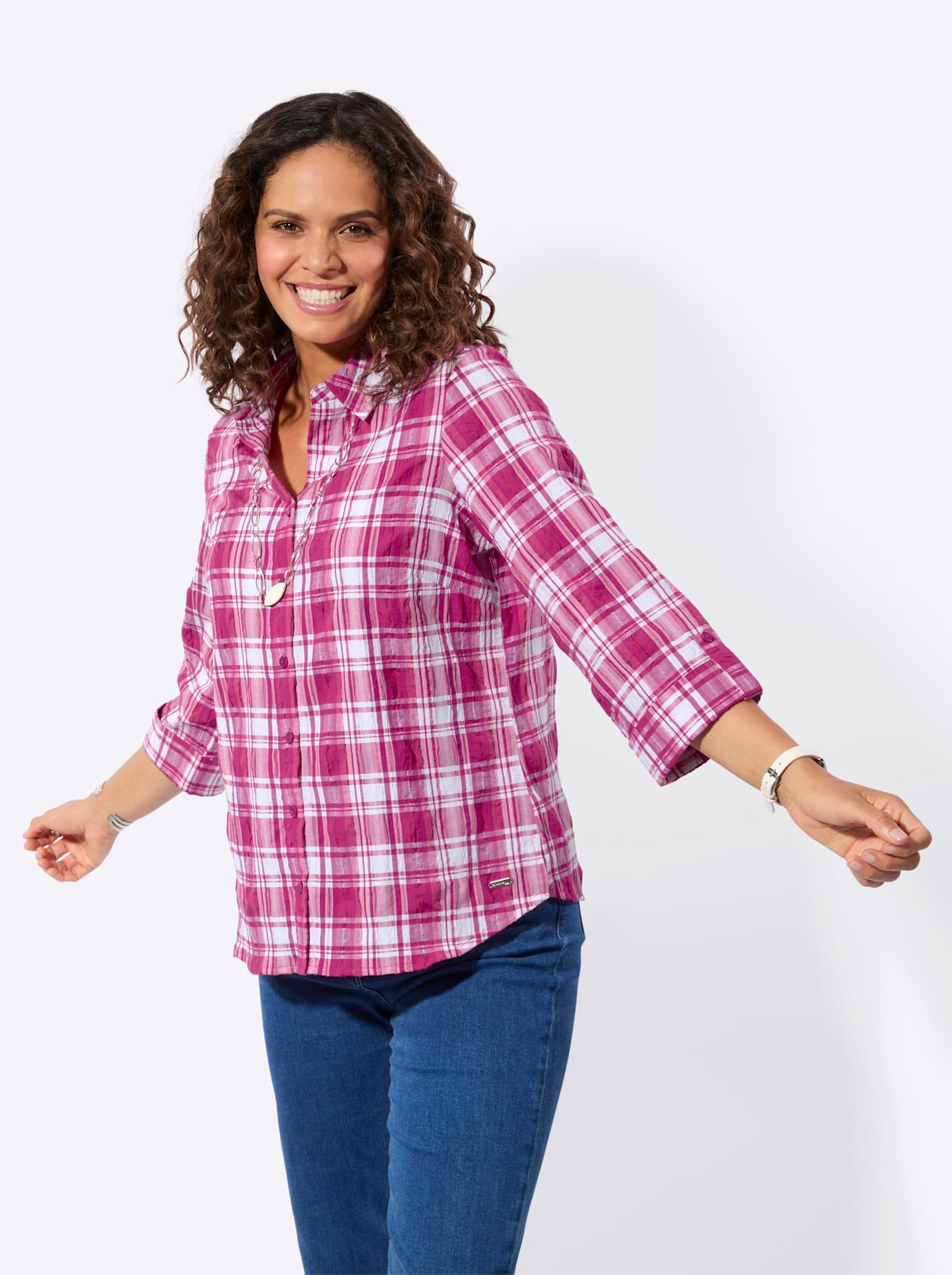 Casual Looks Blouse à carreaux