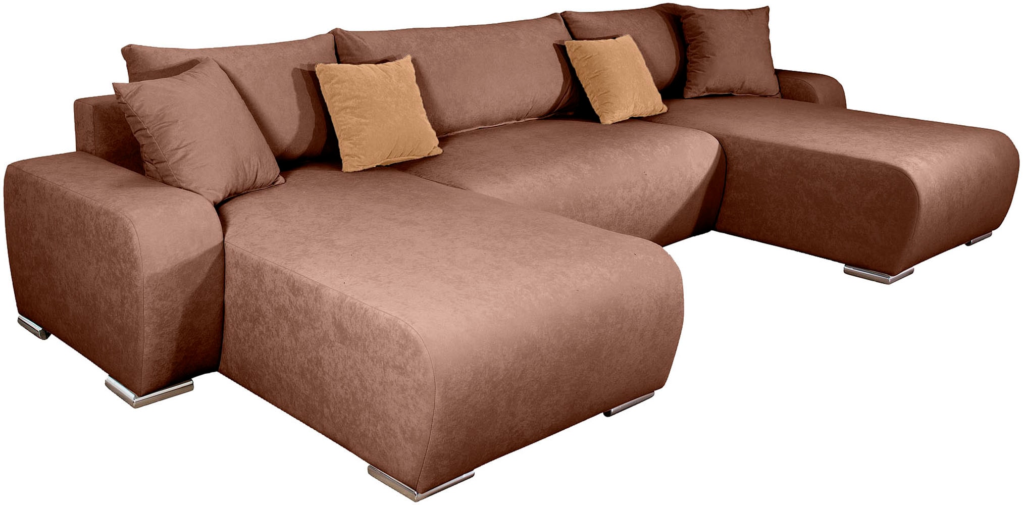 COLLECTION AB Wohnlandschaft »Paola U-Form, Breite 314 cm« Wohnlandschaft,2 Ottomane,Bonnelfederkern,Rückenkissen