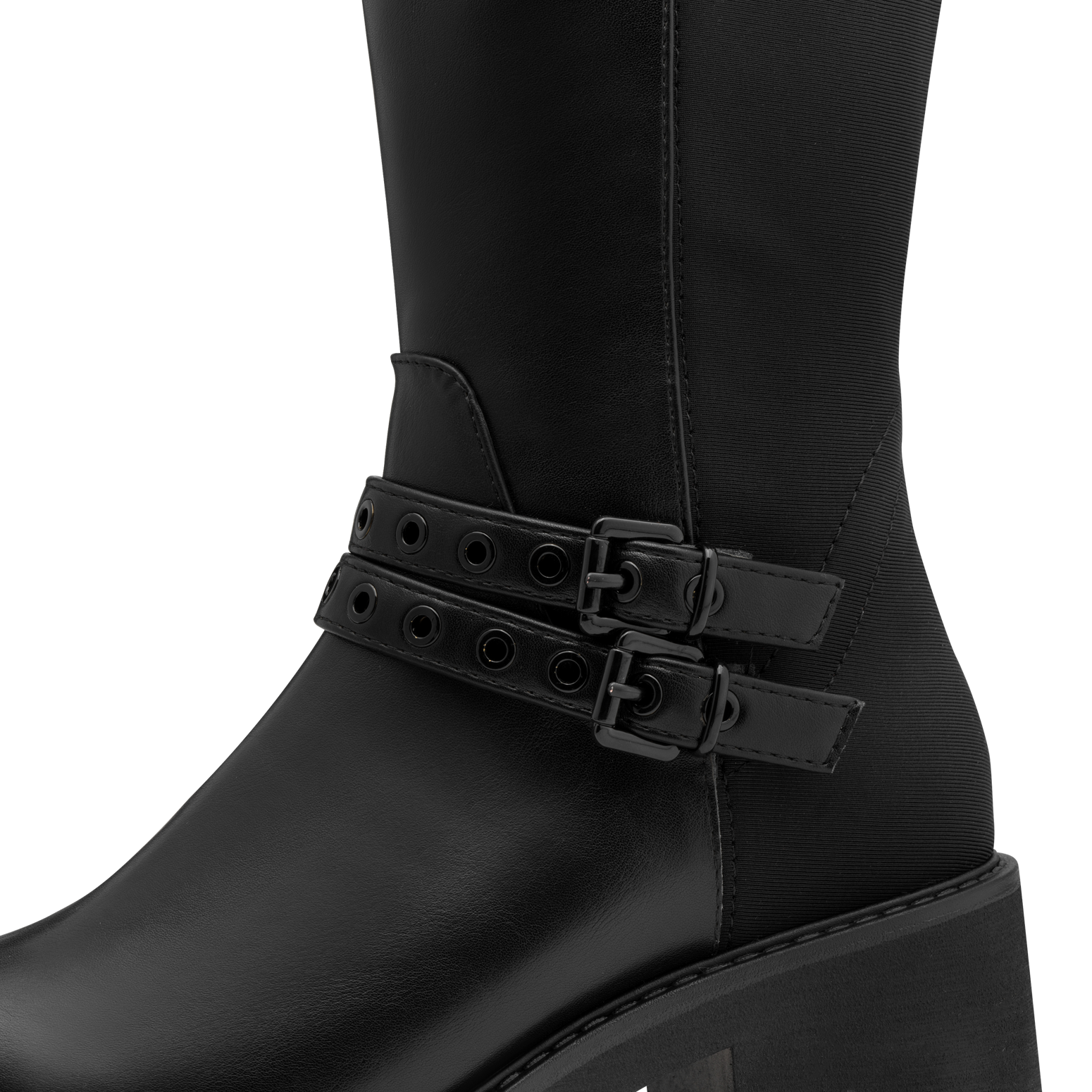 MARCO TOZZI Bottes d'hiver  , talon bloc, bottes hautes ornées de boucles décoratives