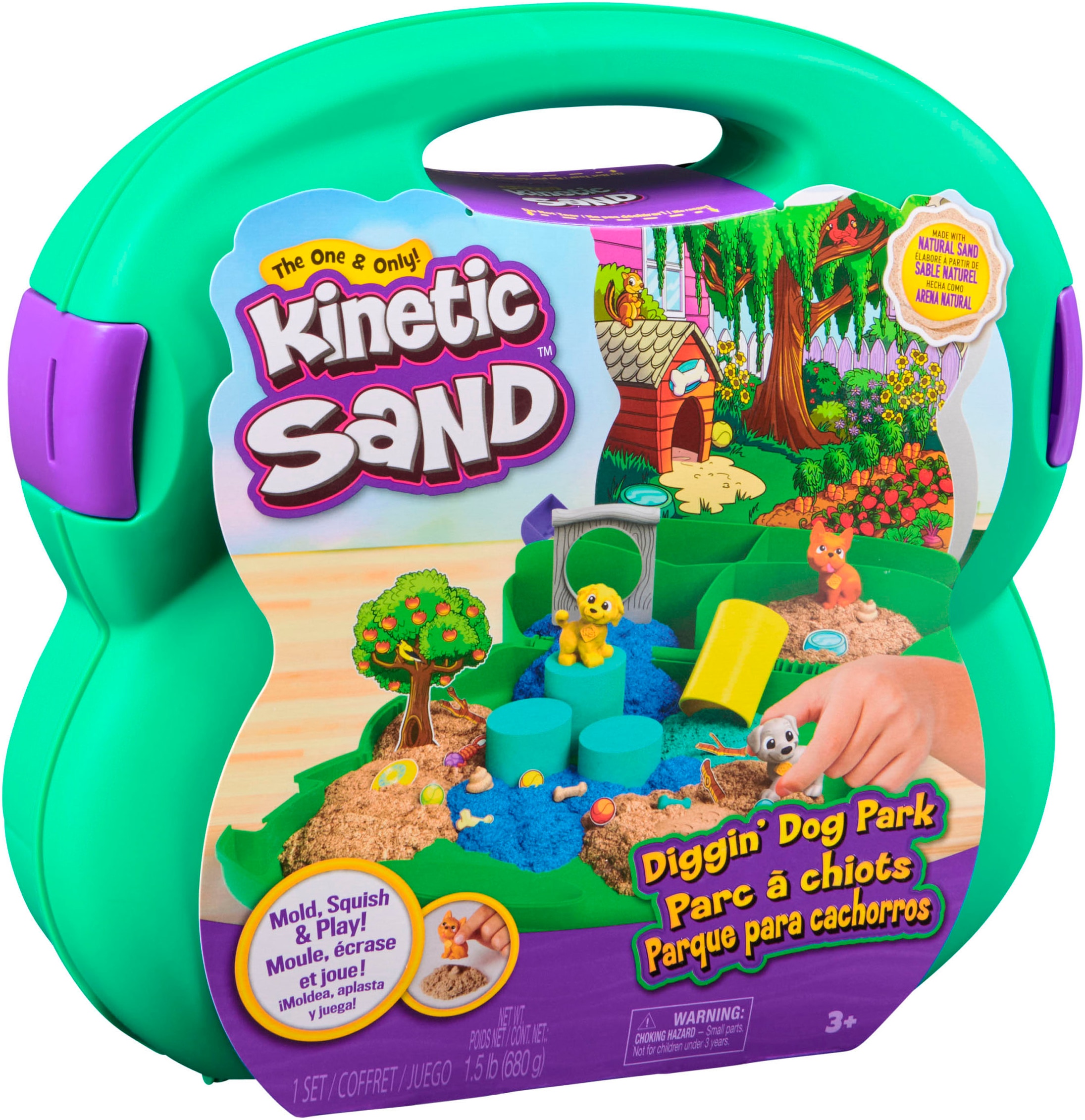 Spin Master Set créatif »Kinetic Sand - Hunde Park Koffer 680 g«