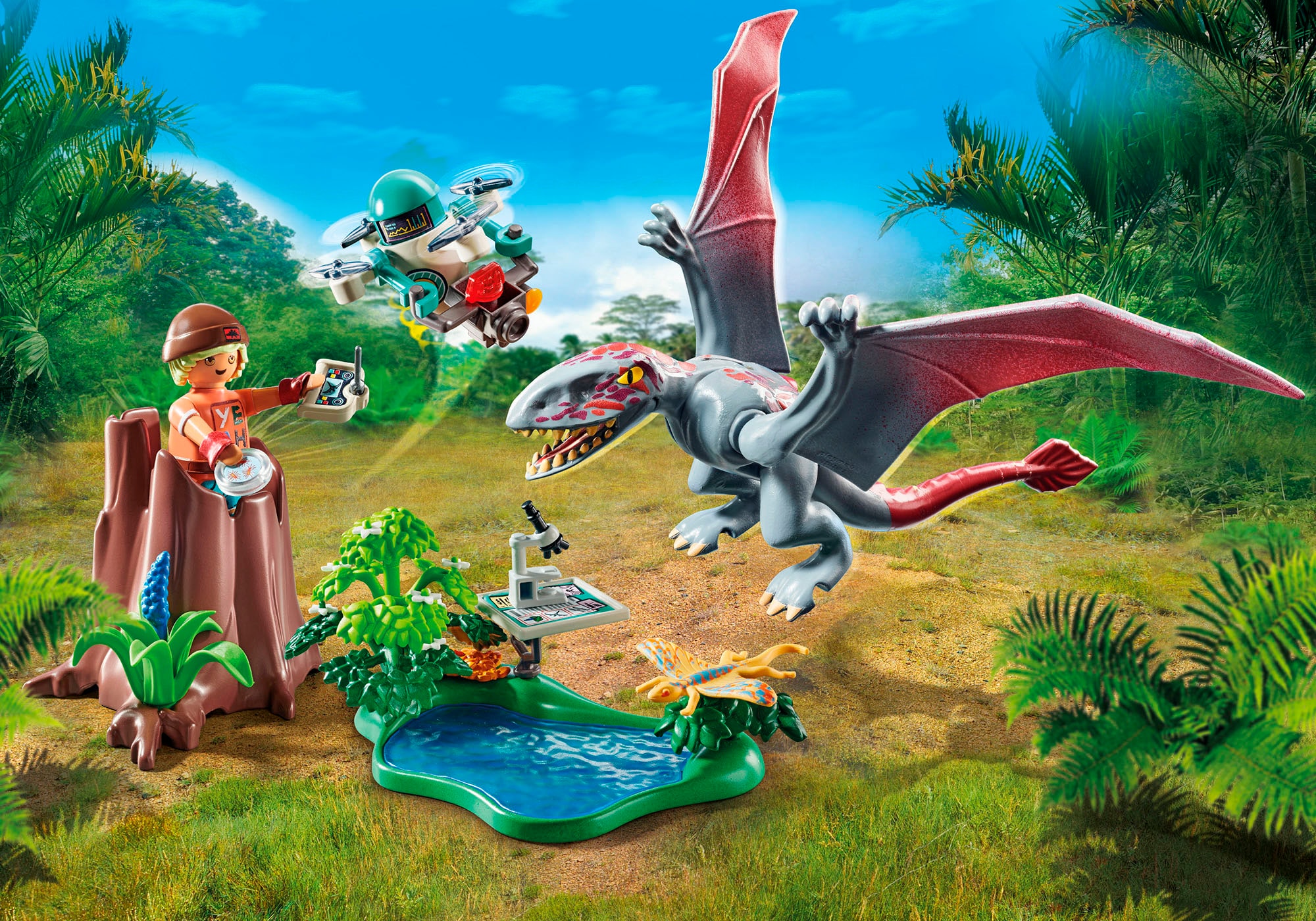 Playmobil® Konstruktions-Spielset »Beobachtungsstation für Dimorphodon (71525), Dinos« Made in Europe