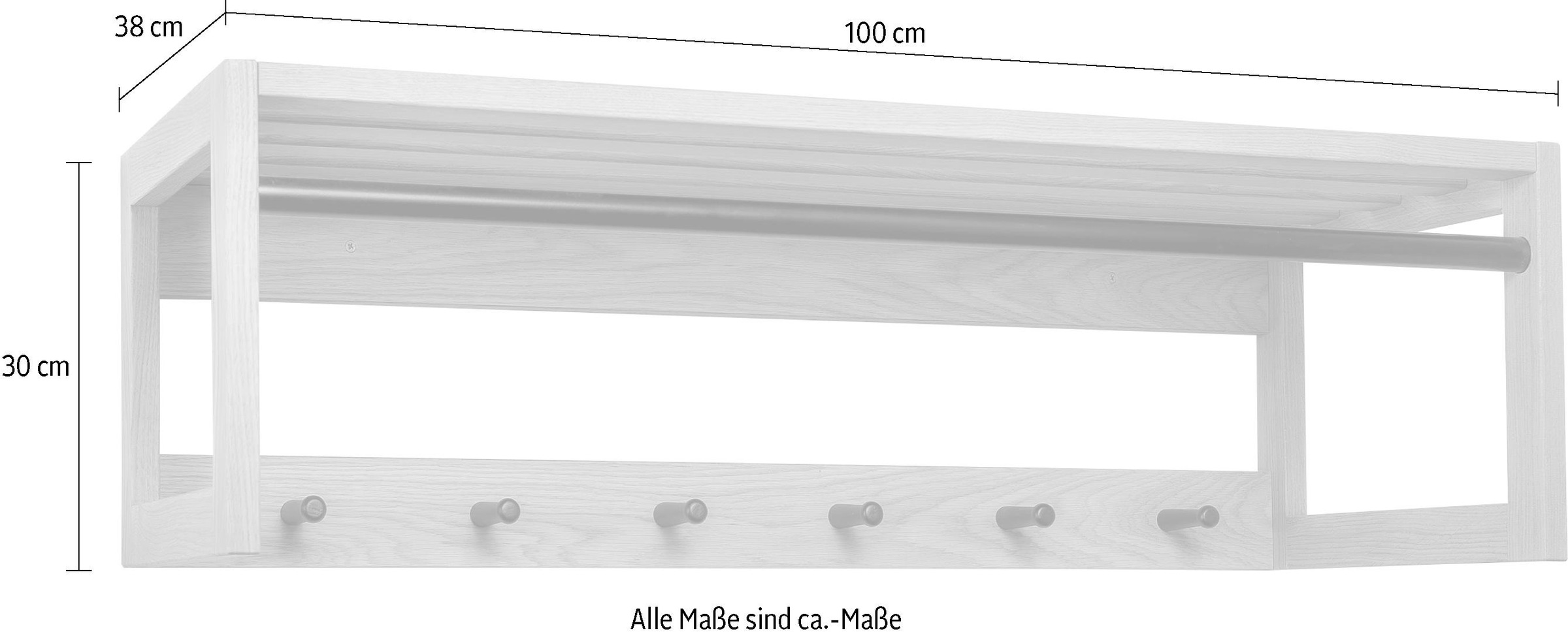 Woodman Wandregal »Slussen« im skandinavischen Design, FSC®-zertifiziert
