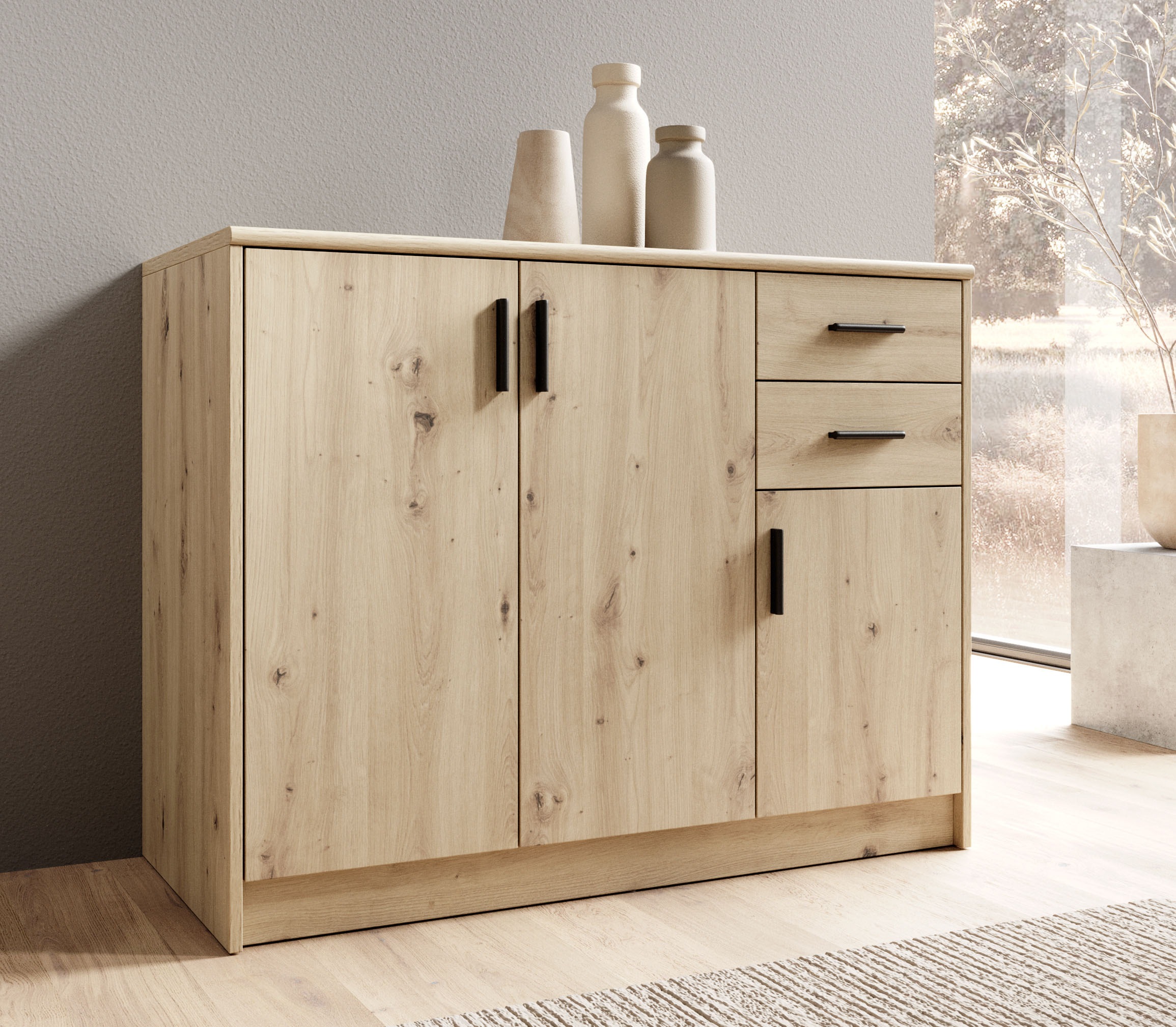 HBZ Sideboard »Nelly Kommode, BxHxT 109x86x50cm« 1 cuis tlg. Breite 109cm, Einlegeböden verstellbar, foliert