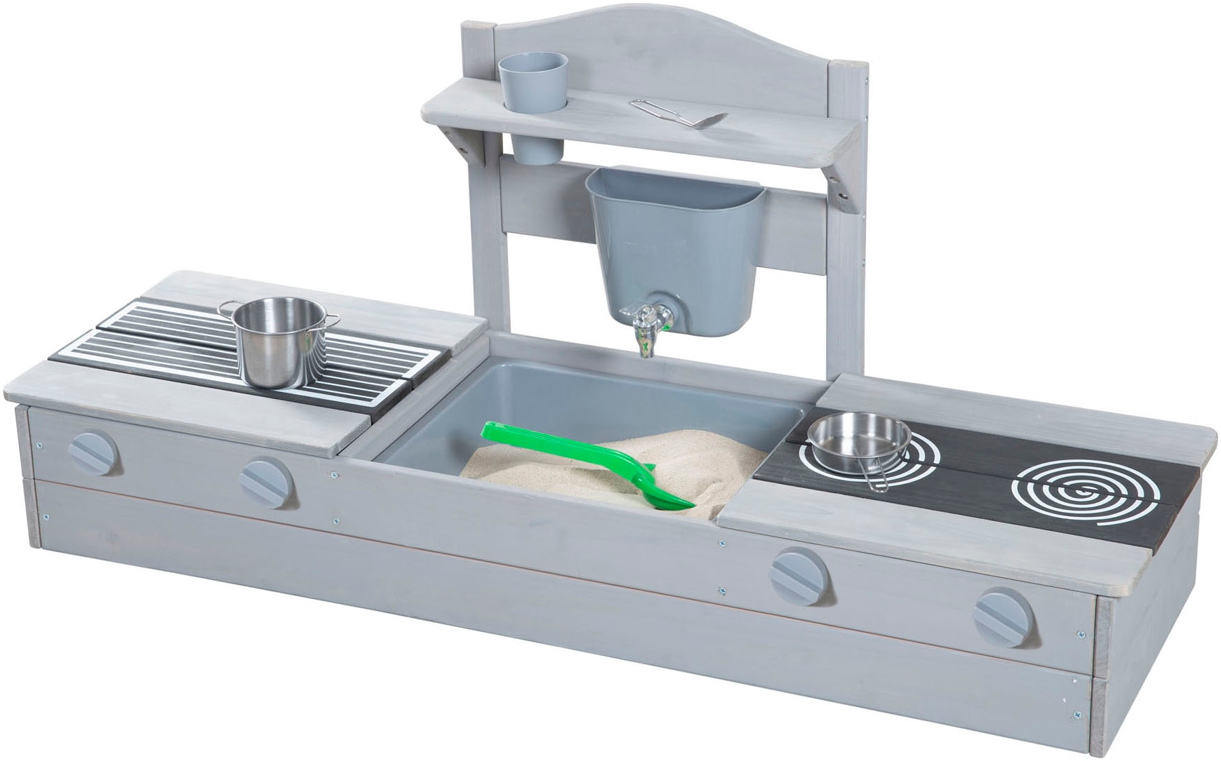 roba® Sandkasten »2 in 1, Balkonsandkasten mit Matschküche« FSC® - schützt Wald