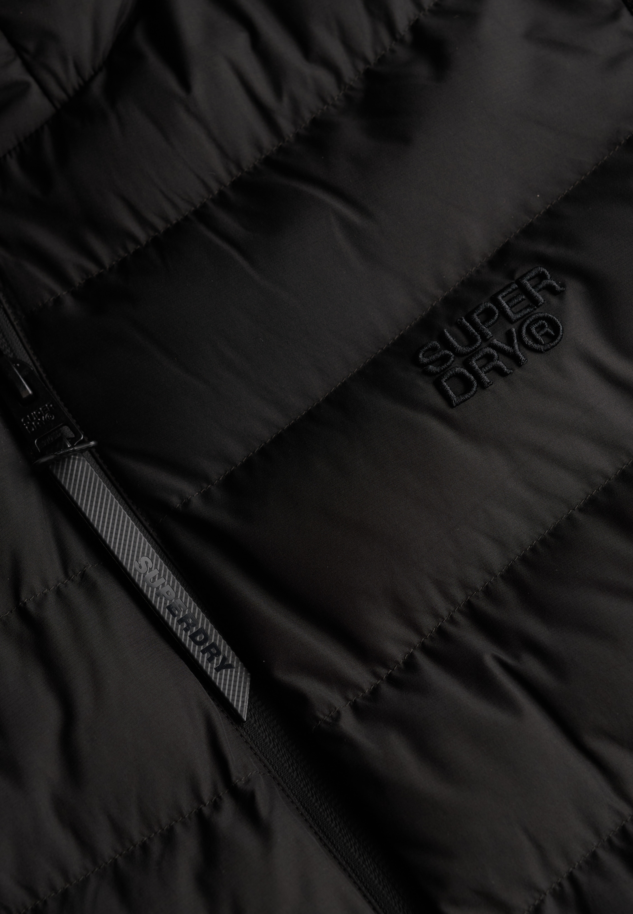 Superdry Steppjacke »HOODED STORM KNIT HYBRID JKT« mit Kapuze