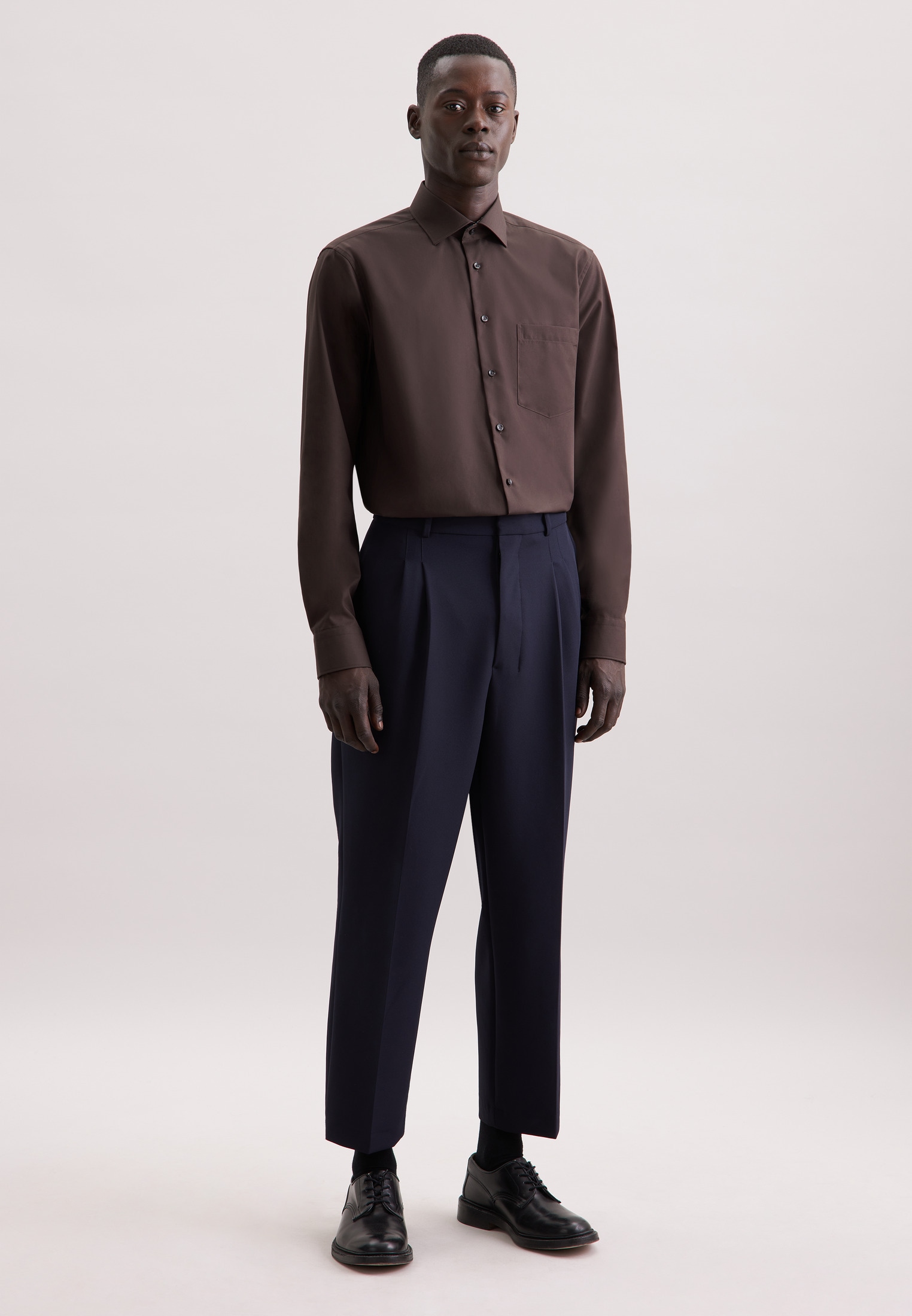 seidensticker Chemise d'affaires »Schwarze Rose« Regular 1/1 Kentkragen Uni