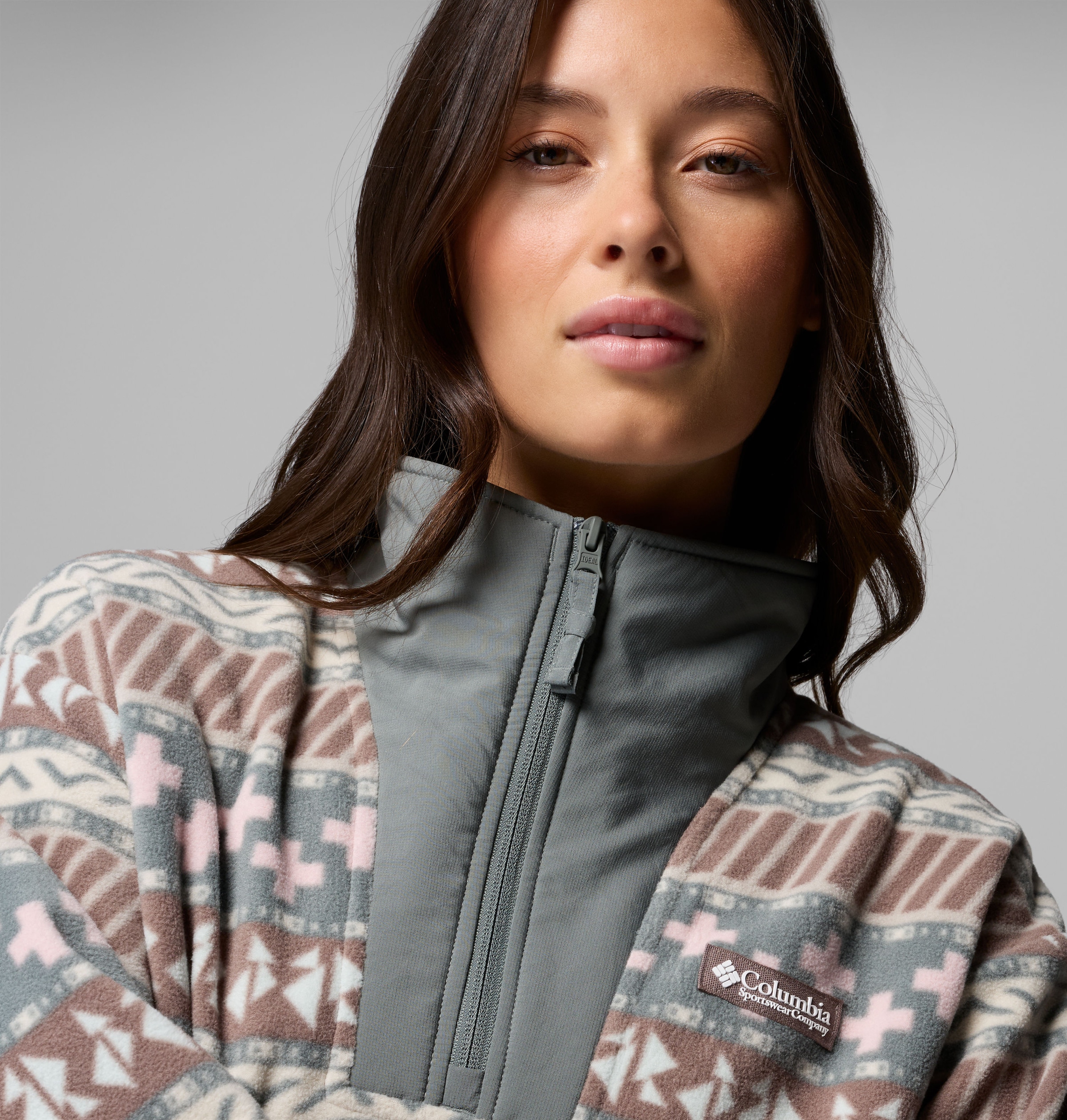 Columbia Fleecepullover »Sequoia Grove II Printed Half Zip«, mit Halbreissverschluss, aus Polyester-Fleece, Langarm-Design
