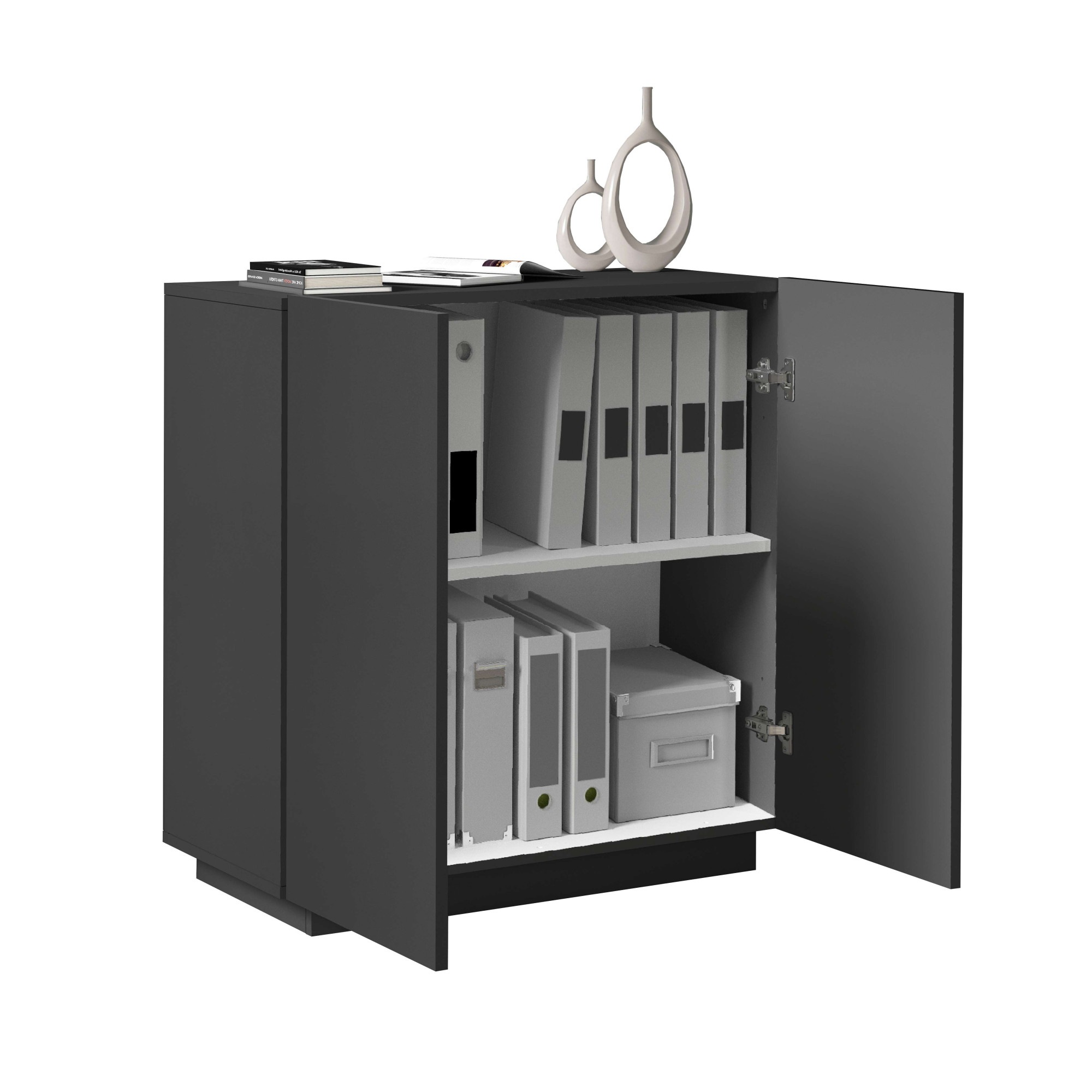 Home affaire Aktenschrank »Essential, Mehrzweckschrank, Büroschrank mit 2 Türen« & verstellbaren Einlegeböden, Höhe 86 oder 166 cm, Made in Italy