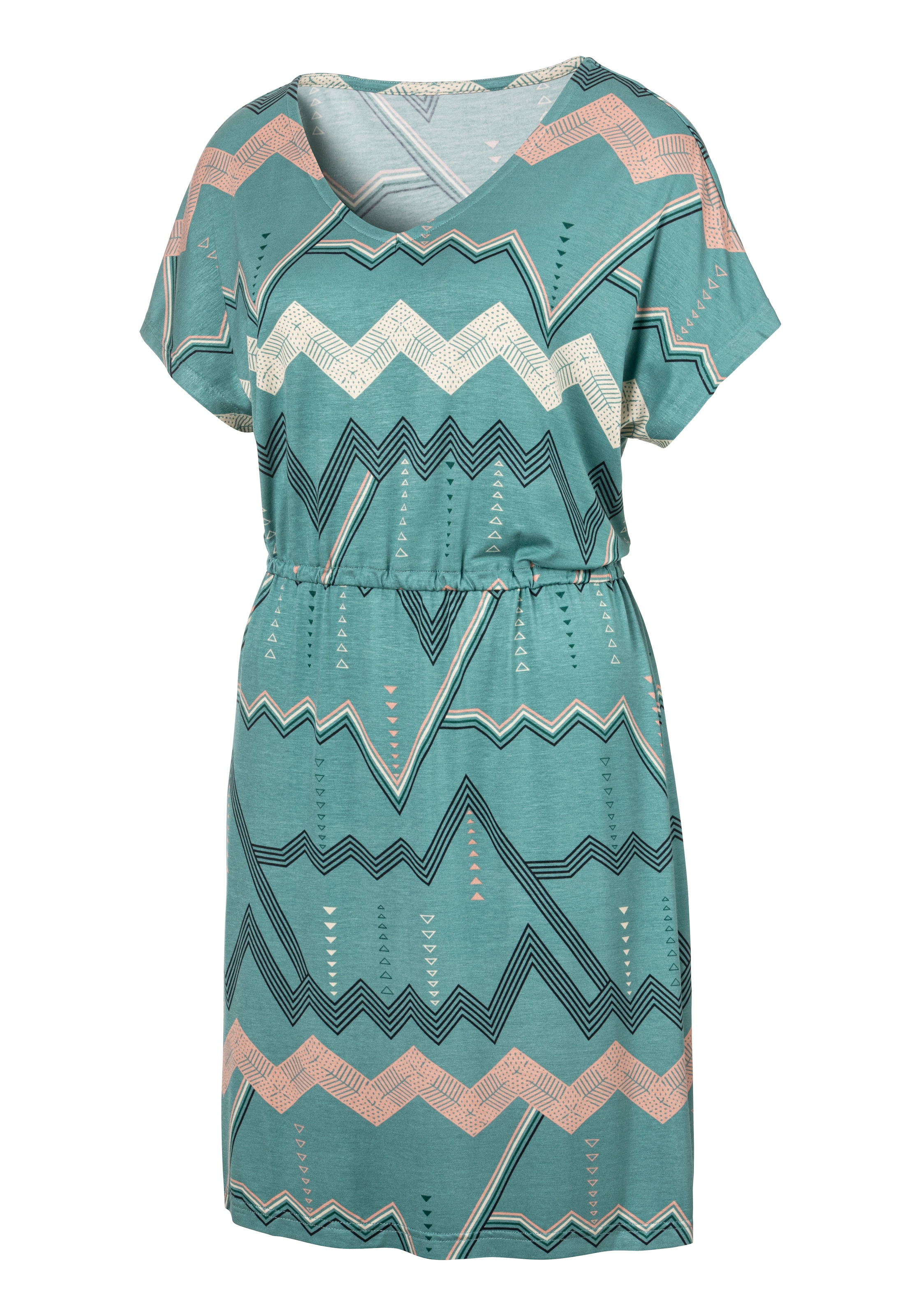 LASCANA Sleepshirt 1-teilig,  mit grafischem Zick-Zack Muster