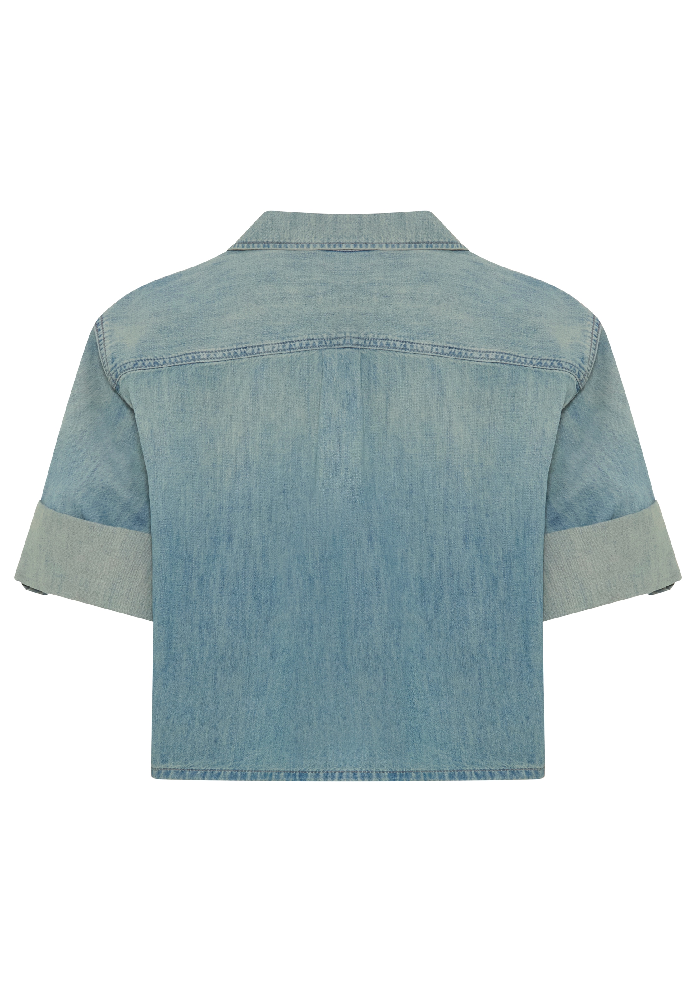 G-STAR Blouse chemise »Boxy Relaxed Shirt ss wmn« manches retroussées, col revers