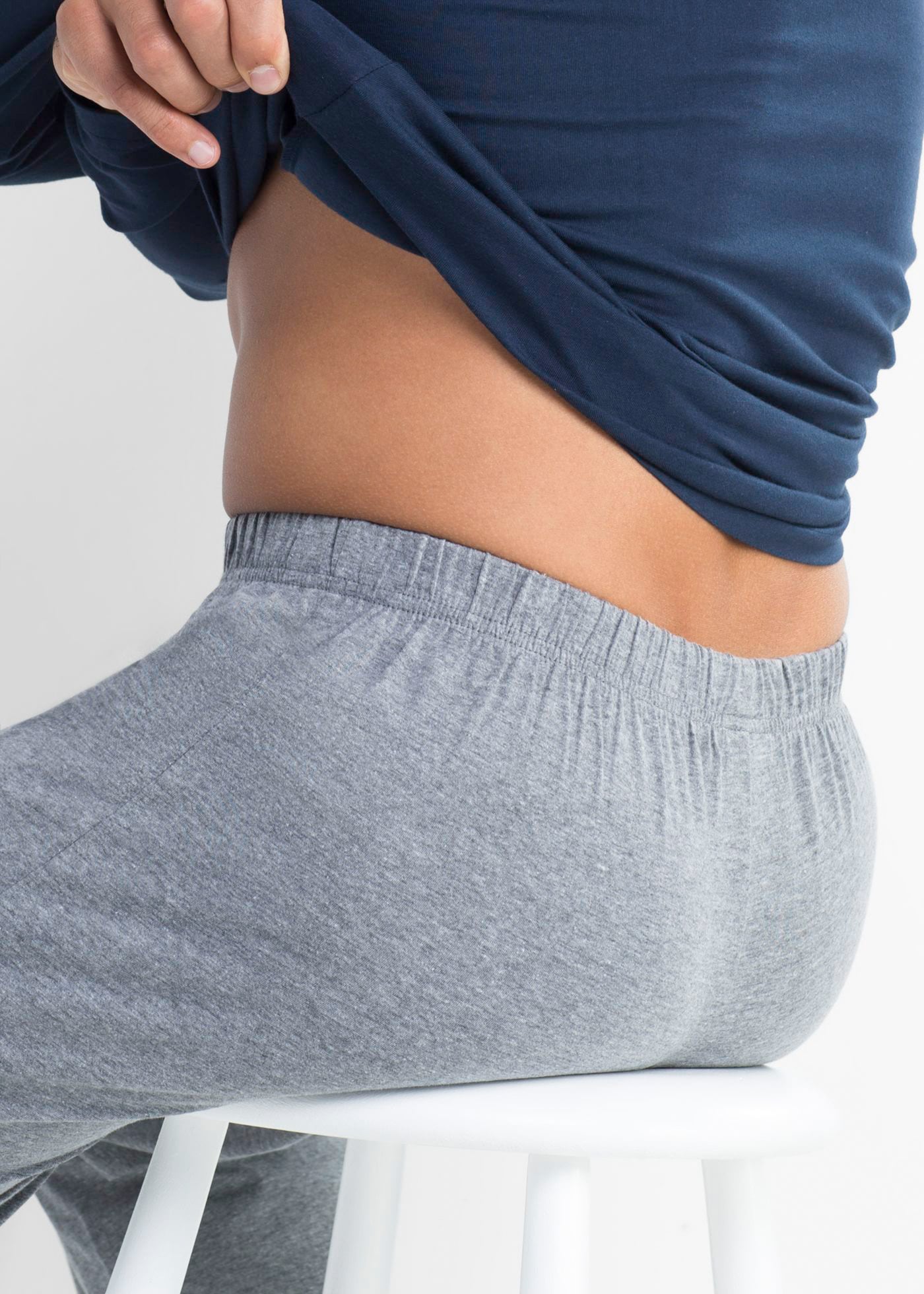 bonprix Pyjama »Pyjama mit Baumwolle und langen Ärmeln« Set, 2,  Pyjama mit Baumwolle und langen Ärmeln