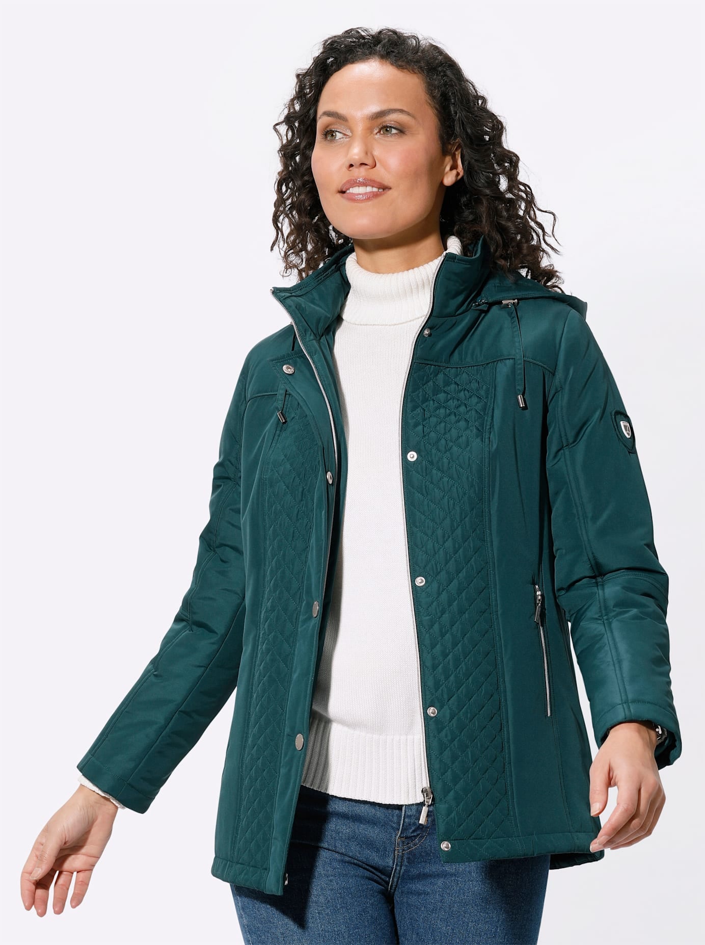 Casual Looks Steppjacke mit Kapuze