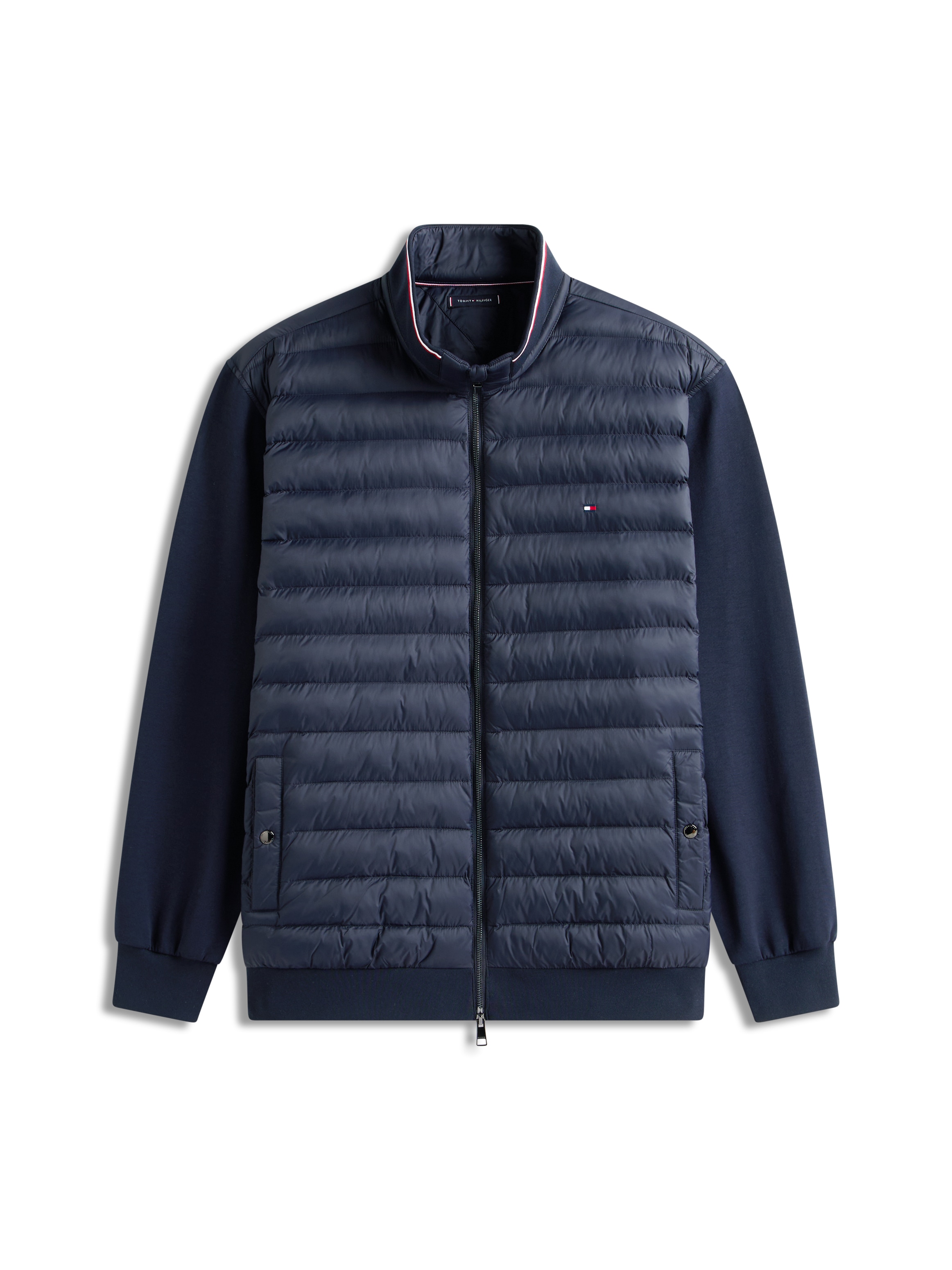 Tommy Hilfiger Big & Tall Sweatjacke »BT-MIX MEDIA STAND CLLR-B« mit gesteppten Vorderteil, normale Passform, Stehkragen