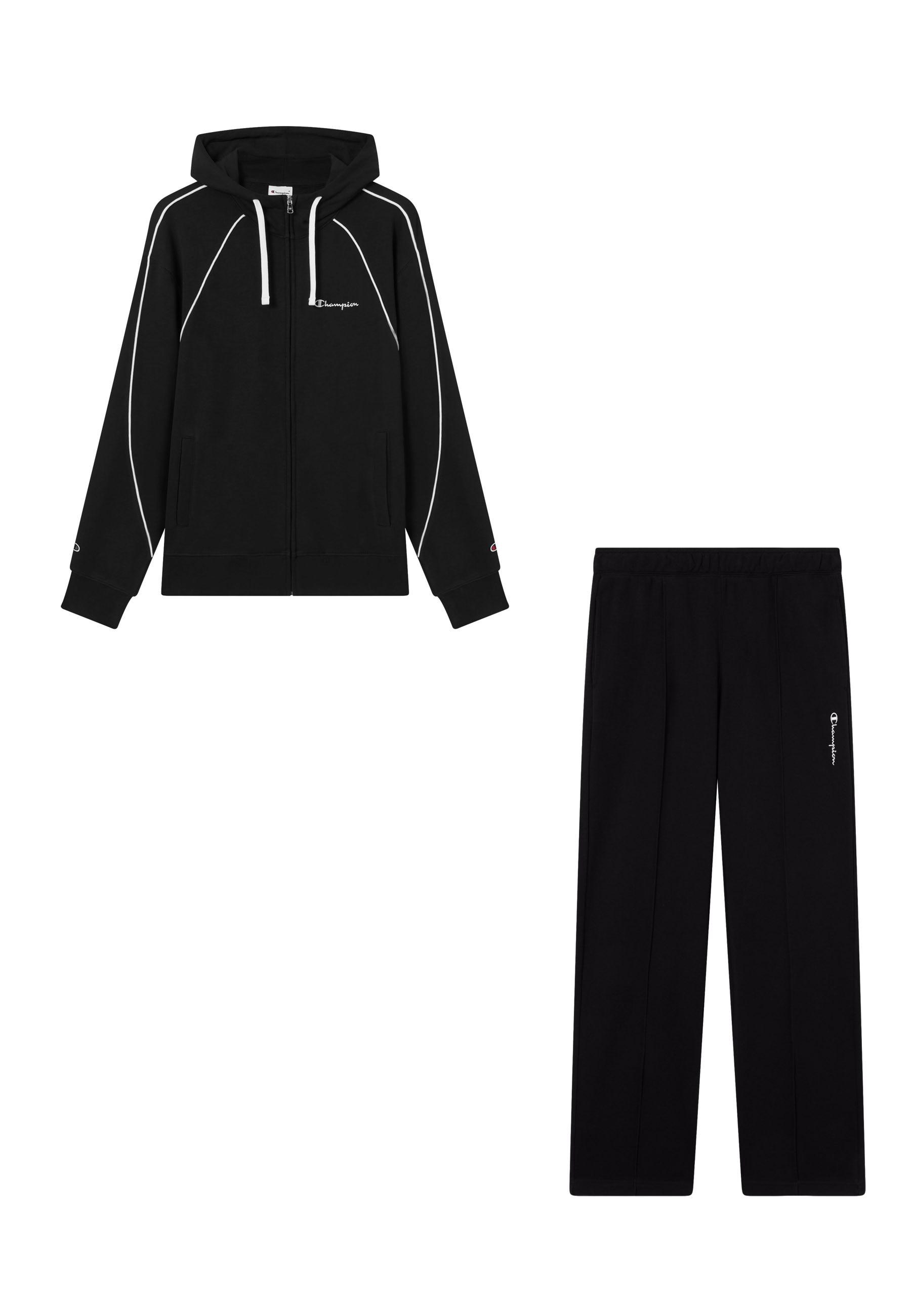 Champion Jogginganzug »Terry Hooded Full Zip Sweatshirt« 2 tlg. mit Kapuze, mit durchgehendem Reissverschluss, sportlicher Stil