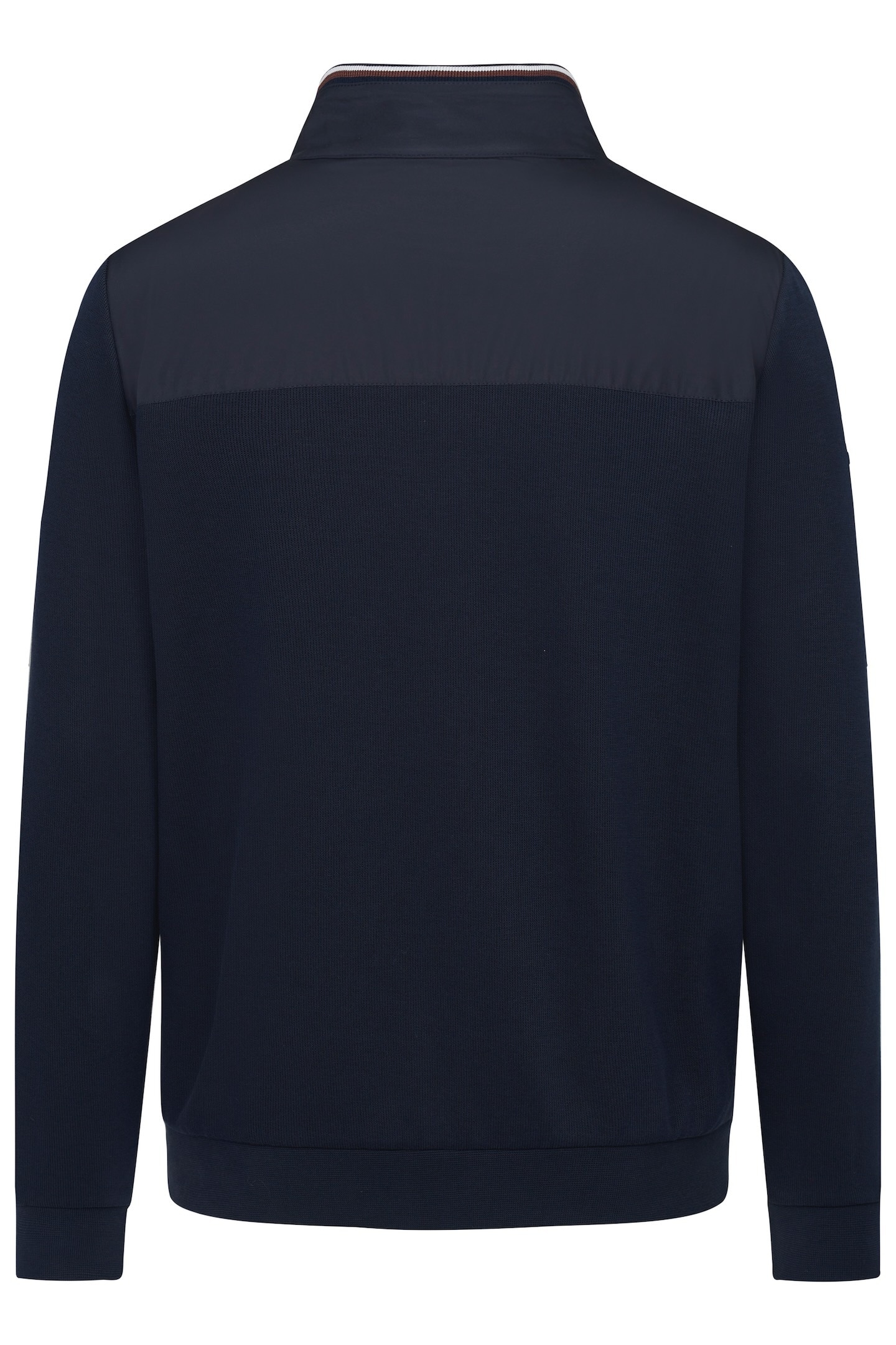 bugatti Sweatjacke mit Reissverschluss und Stehkragen