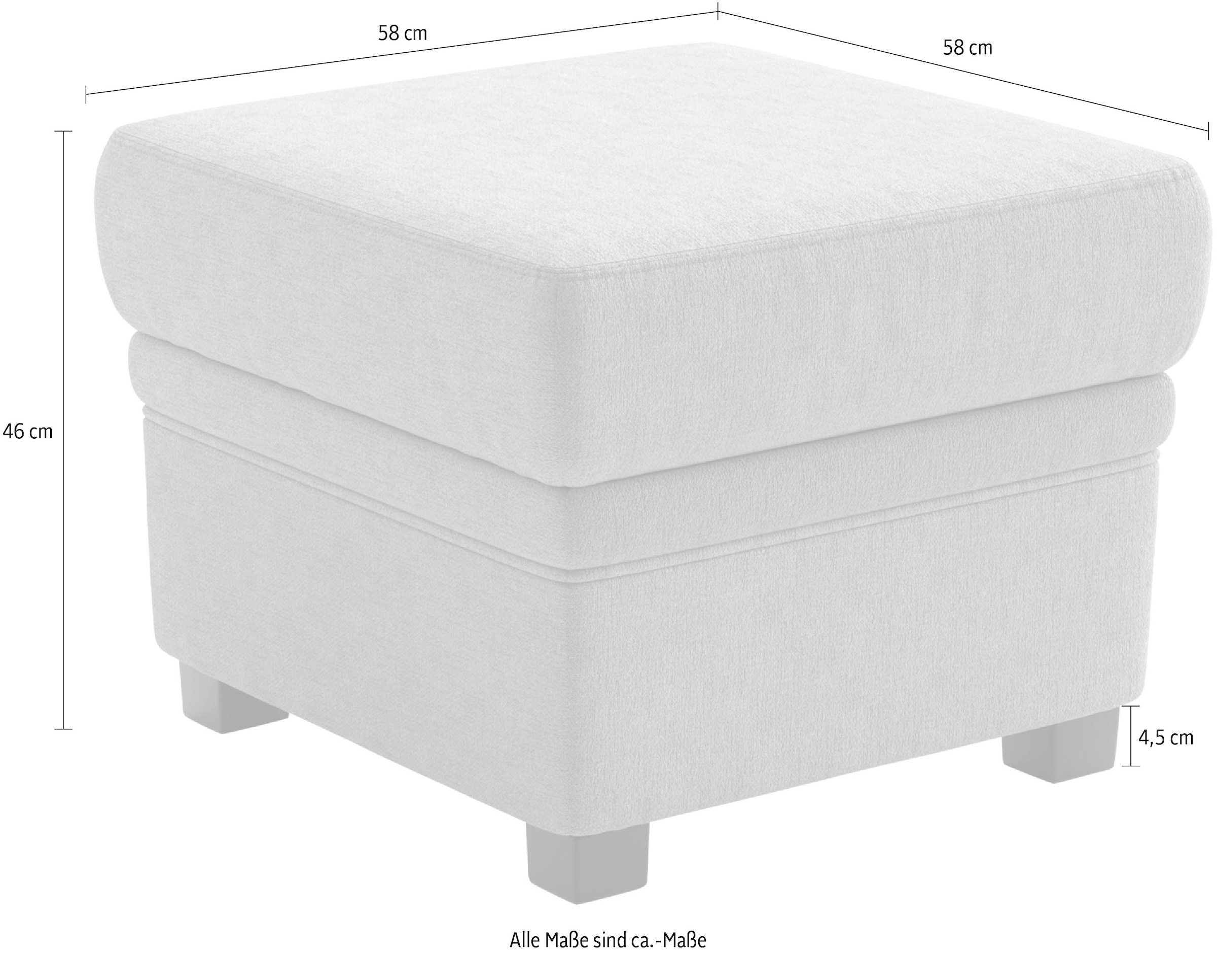 sit&more Polsterhocker »Savona, B: 58 cm« 1 Stk. tlg. individuell zu kombinieren