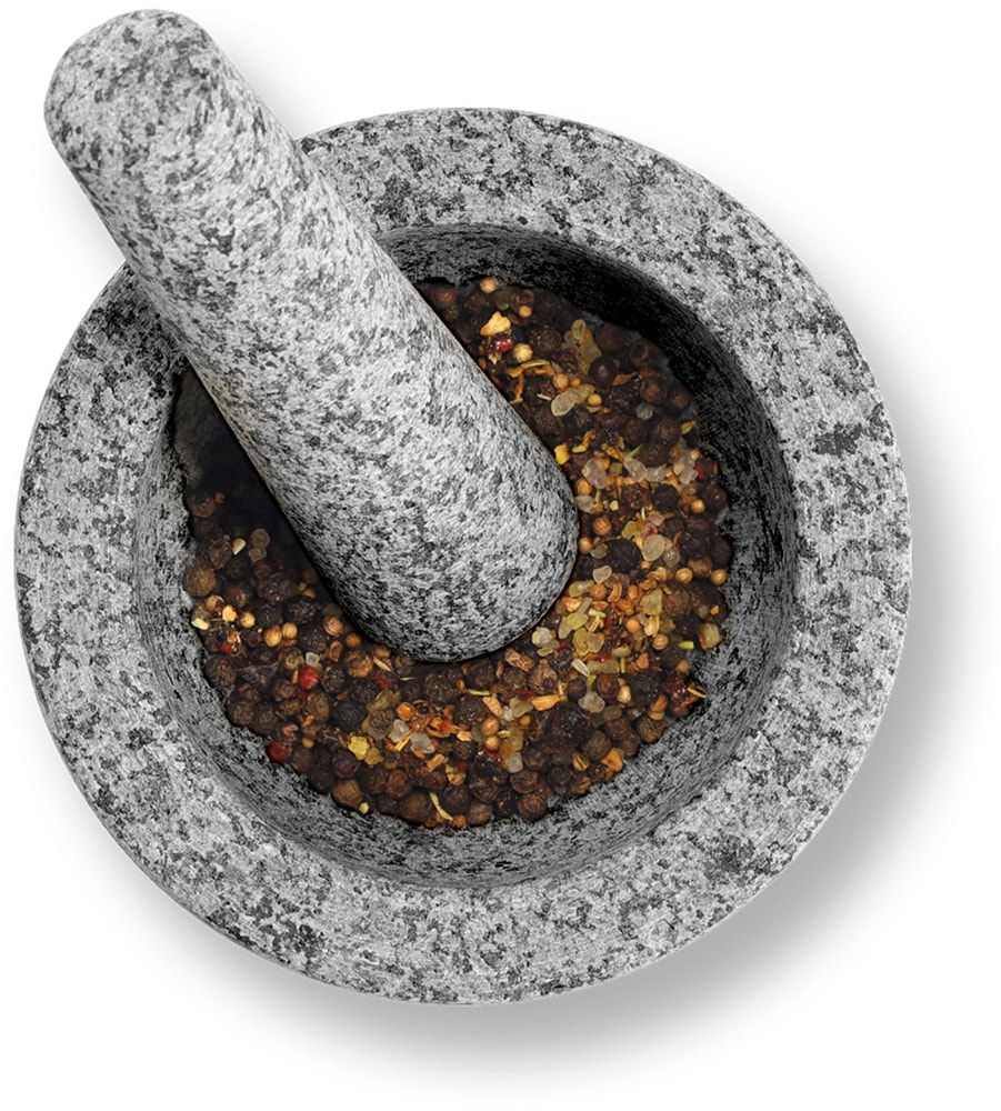 Zeller Present Mortier »& Stössel-Set, Granit, grau« natürliches Material, 2,9 kg, 330 ml