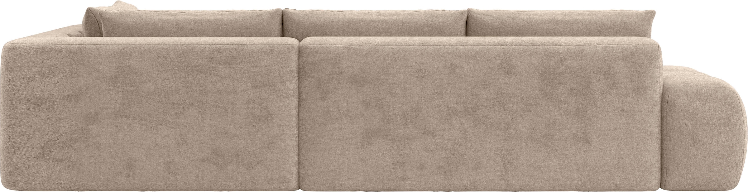 INOSIGN Ecksofa »AZITA Designsofa, elegant und bequem L-Form, Bubble-Optik« lose Rückenkissen, traumhafte Steppung, Masse B/T/H: 352/210/72 cm