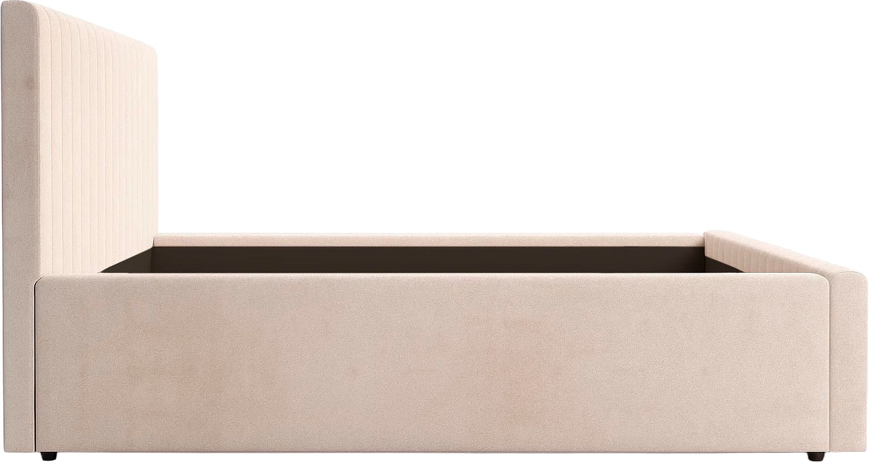 Home affaire Polsterbett »MOIVRE wahlweise mit/ohne Bettkasten, Breite Liegefläche 160/180 cm« Stauraumbett, Doppelbet mit Kopfteil, ohne Matratze, 2 Breiten