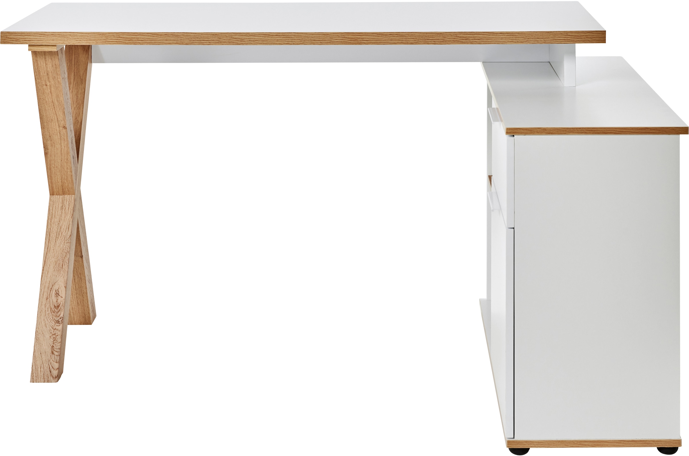 Jahnke Bureau d'angle »X-CLUB C 40 E« 1 cuis tlg. bureau d'angle, montage réversible, piètement en X