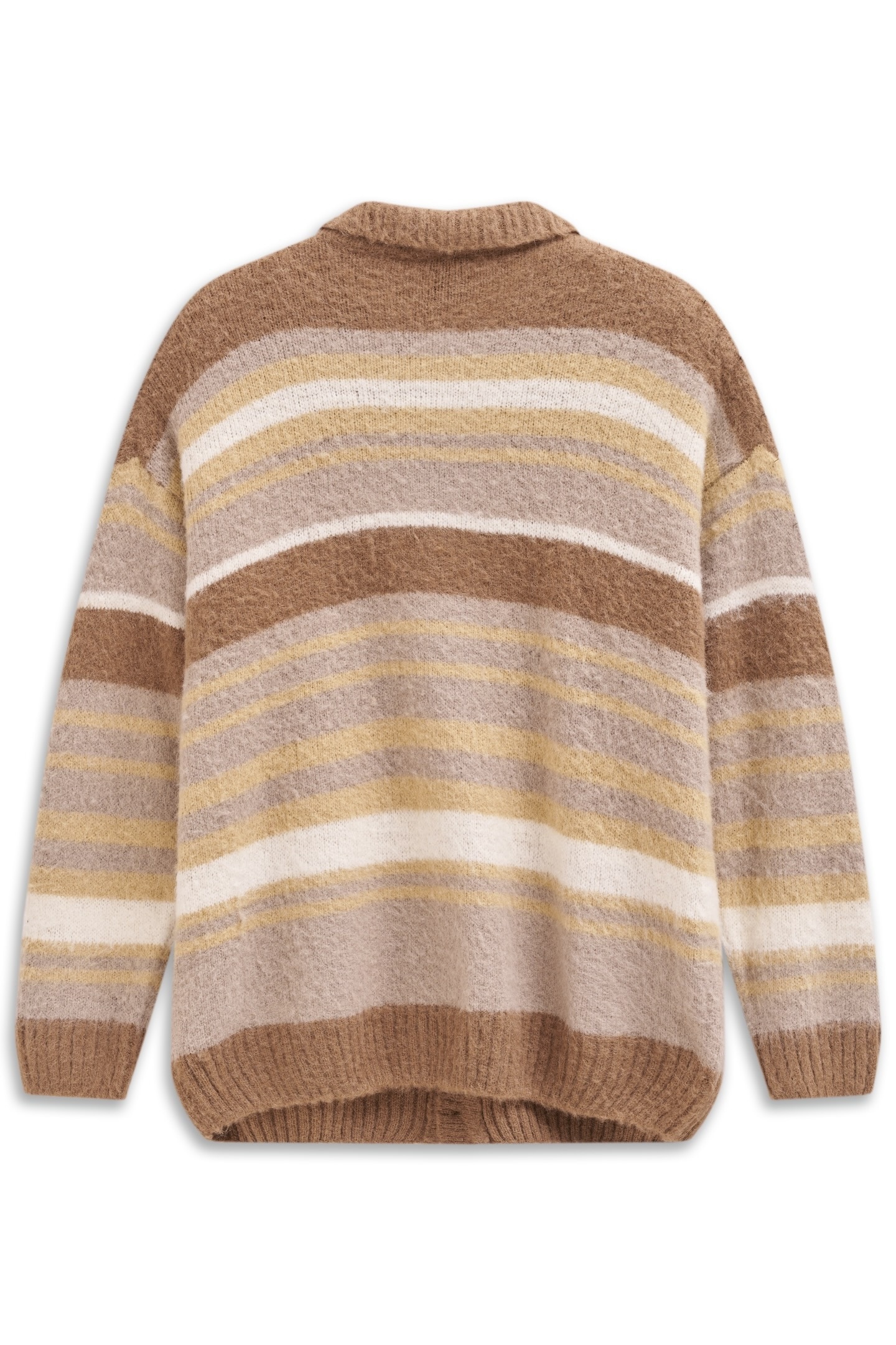 bugatti Cardigan »Regular Fit« gestreift mit Knopfleiste & Kragen