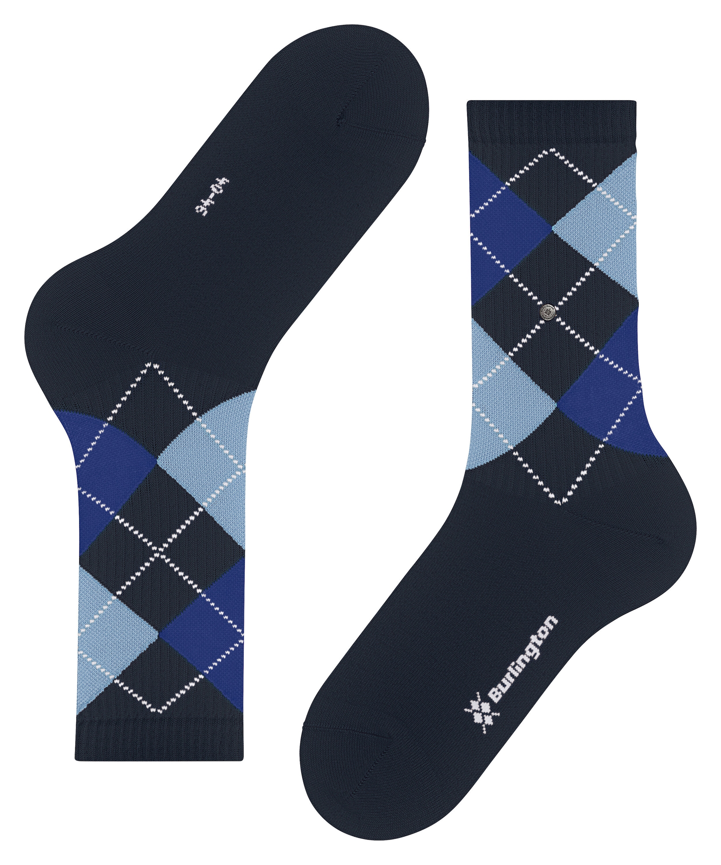Burlington Socken »Rib Court« Einheitsgrösse 40-46, Argyle-Muster, feine Rippenstruktur
