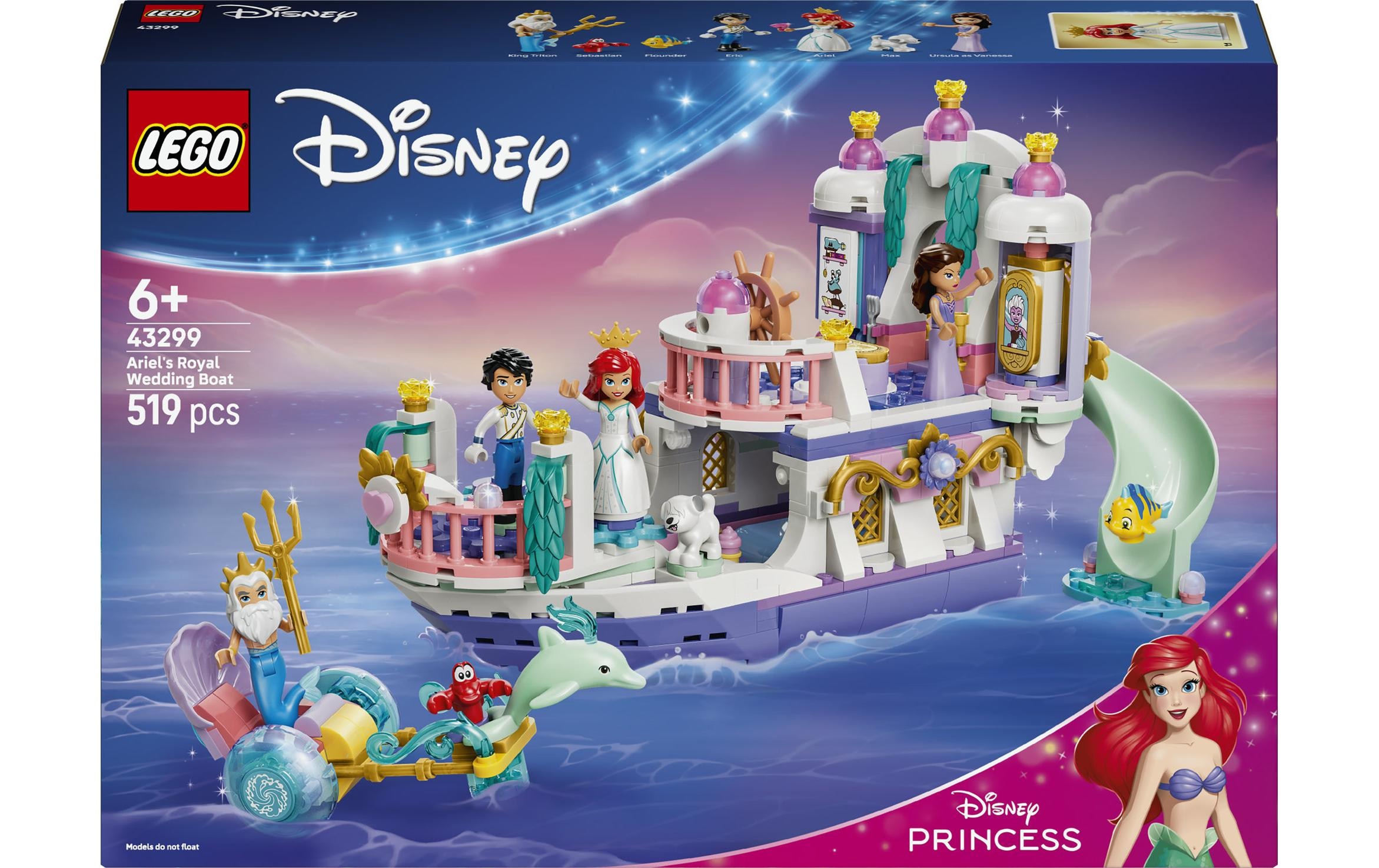 LEGO® Pions de construction »Arielles Königliches Hochzeitsboot (43299), LEGO Disney Princess« fabriqué en Europe